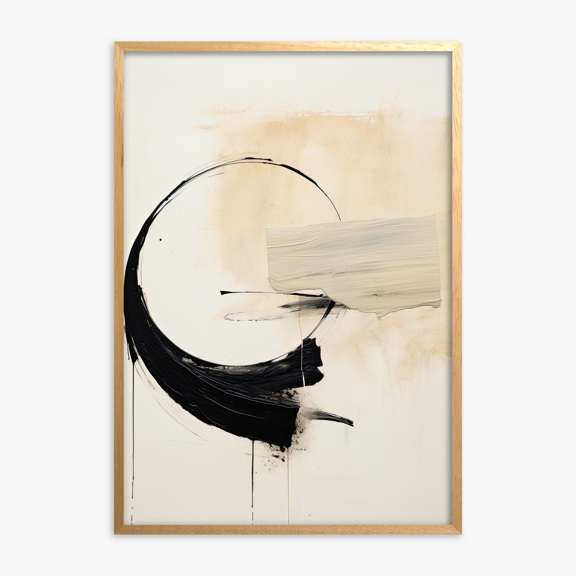 Arc Fragment, Oak Framed Poster With Oak Frame