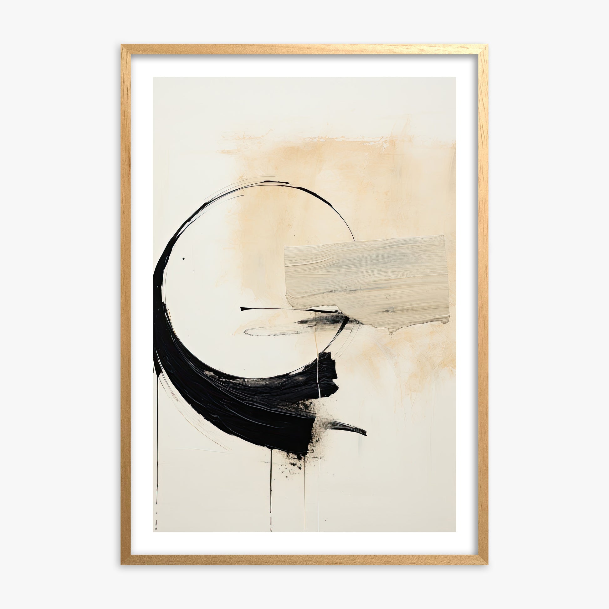 Arc Fragment, Oak Framed Poster With Oak Frame
