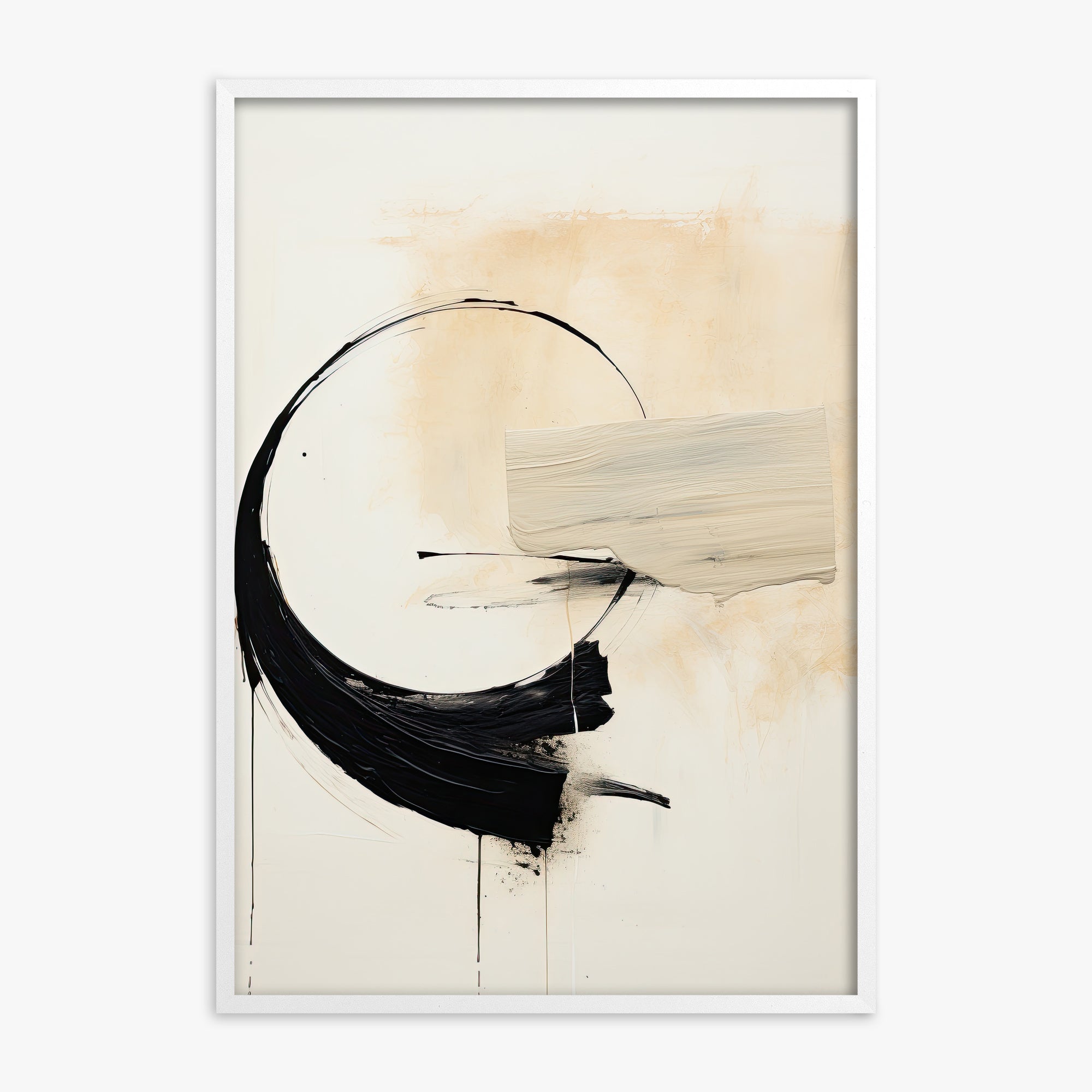 Arc Fragment, White Framed Poster With White Frame