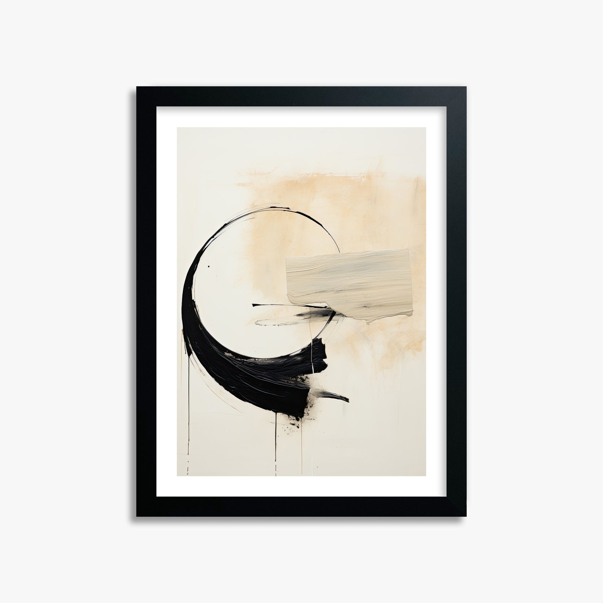Arc Fragment, 30x40cm Black Framed Art Reproduction