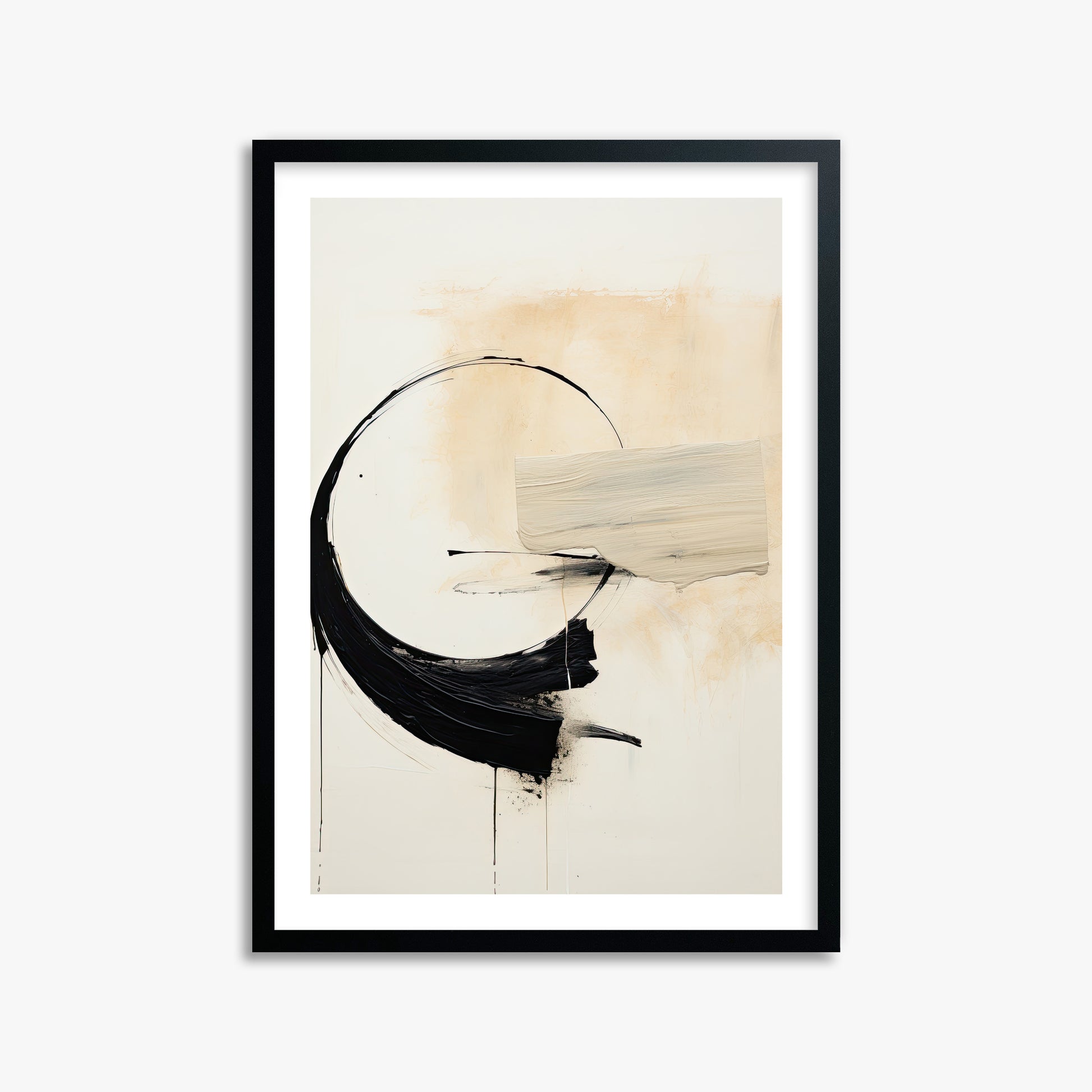 Arc Fragment, 50x70cm Black Framed Art Reproduction