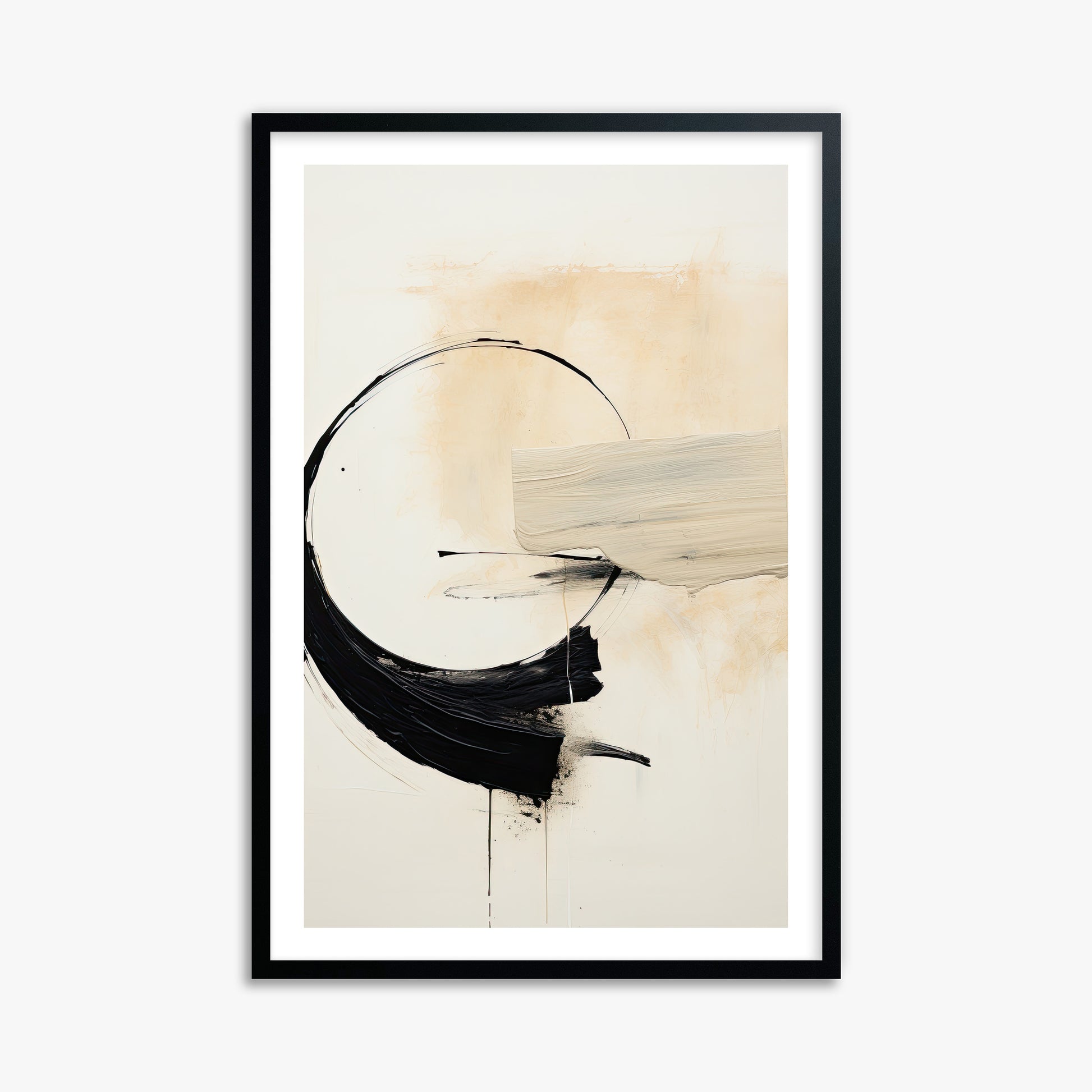 Arc Fragment, 61x91cm Black Framed Art Reproduction