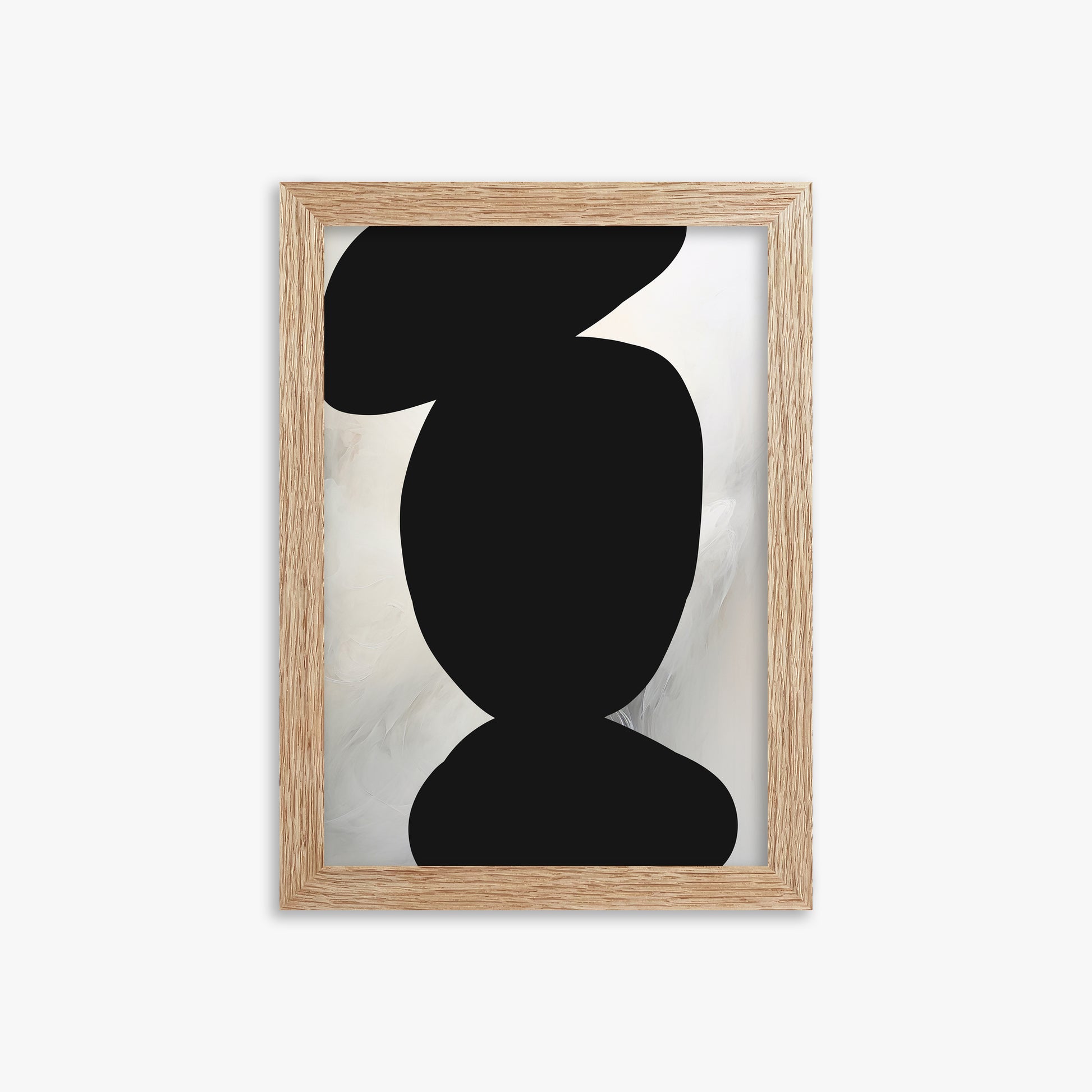 Silent Totem, 21x30cm Framed Art Reproduction With Raw Oak Frame