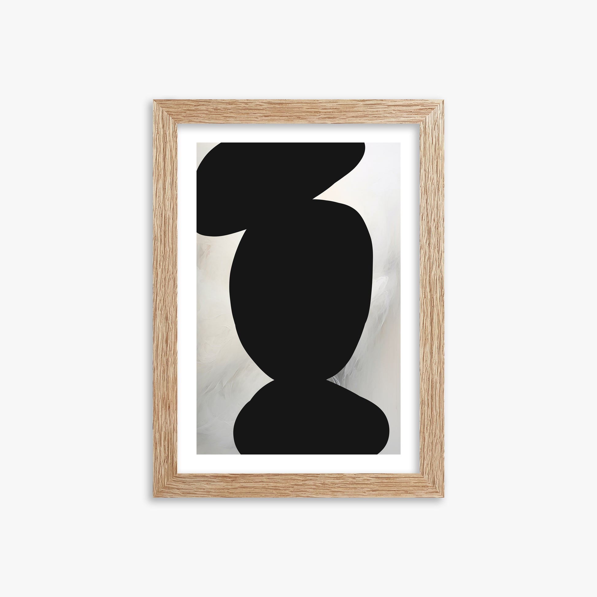 Silent Totem, 21x30cm Framed Art Reproduction With Raw Oak Frame