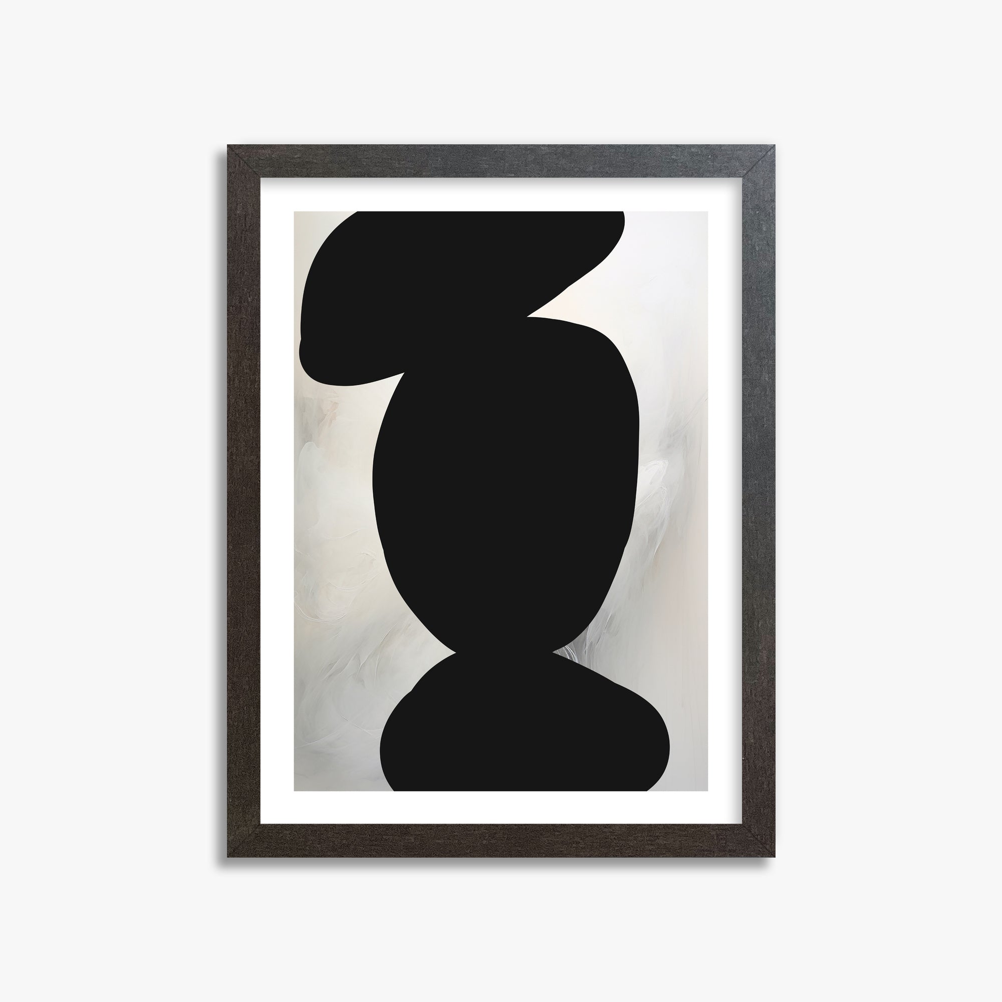 Silent Totem, 30x40cm Framed Art Reproduction With Espresso Frame