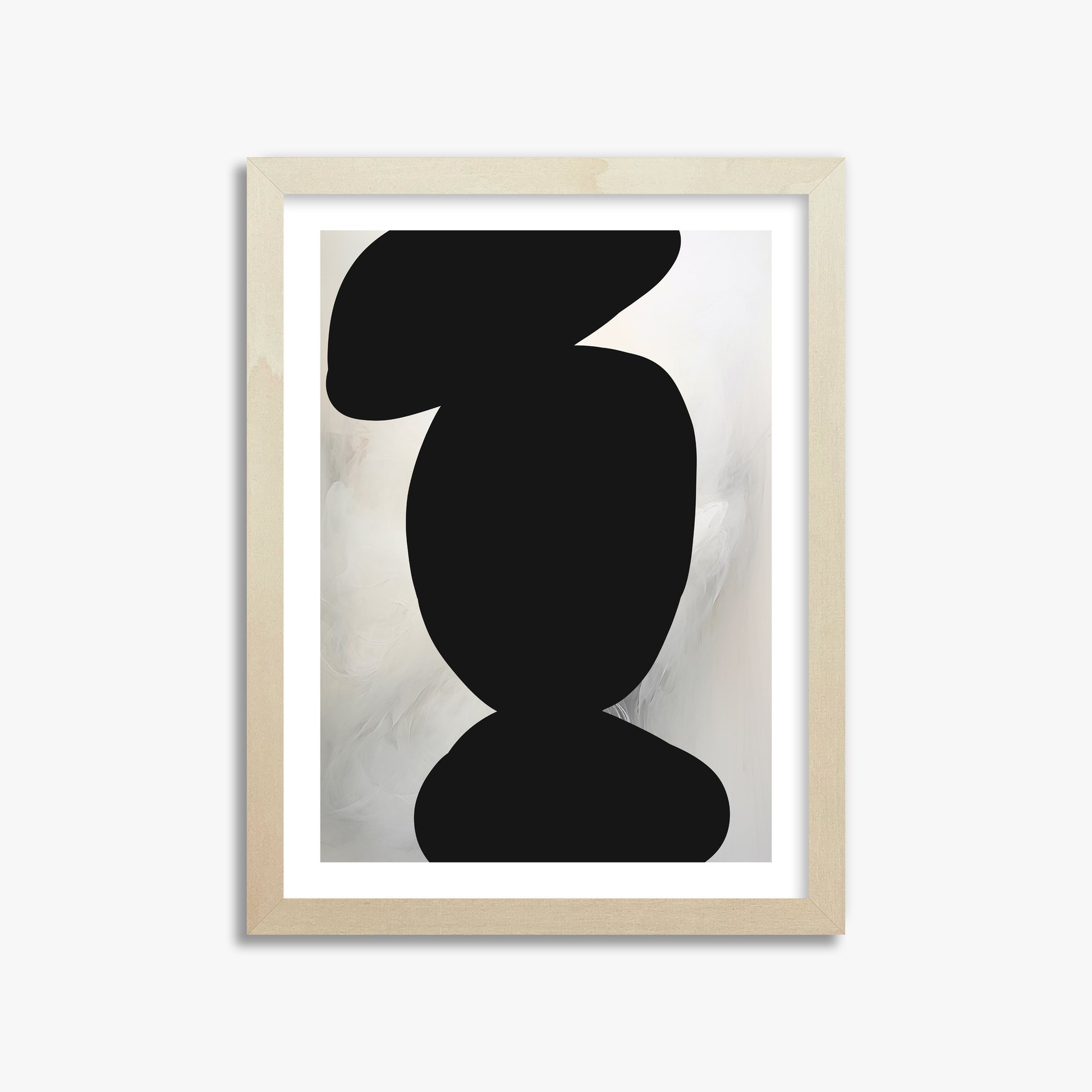 Silent Totem, 30x40cm Framed Art Reproduction With Lime Wood Frame