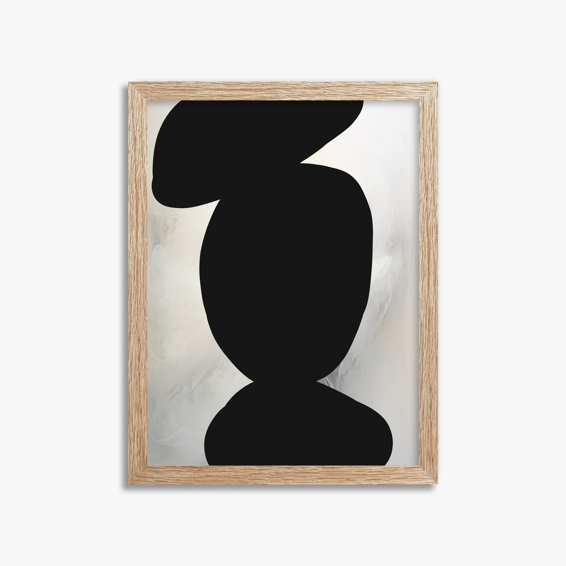 Silent Totem, 30x40cm Framed Art Reproduction With Raw Oak Frame