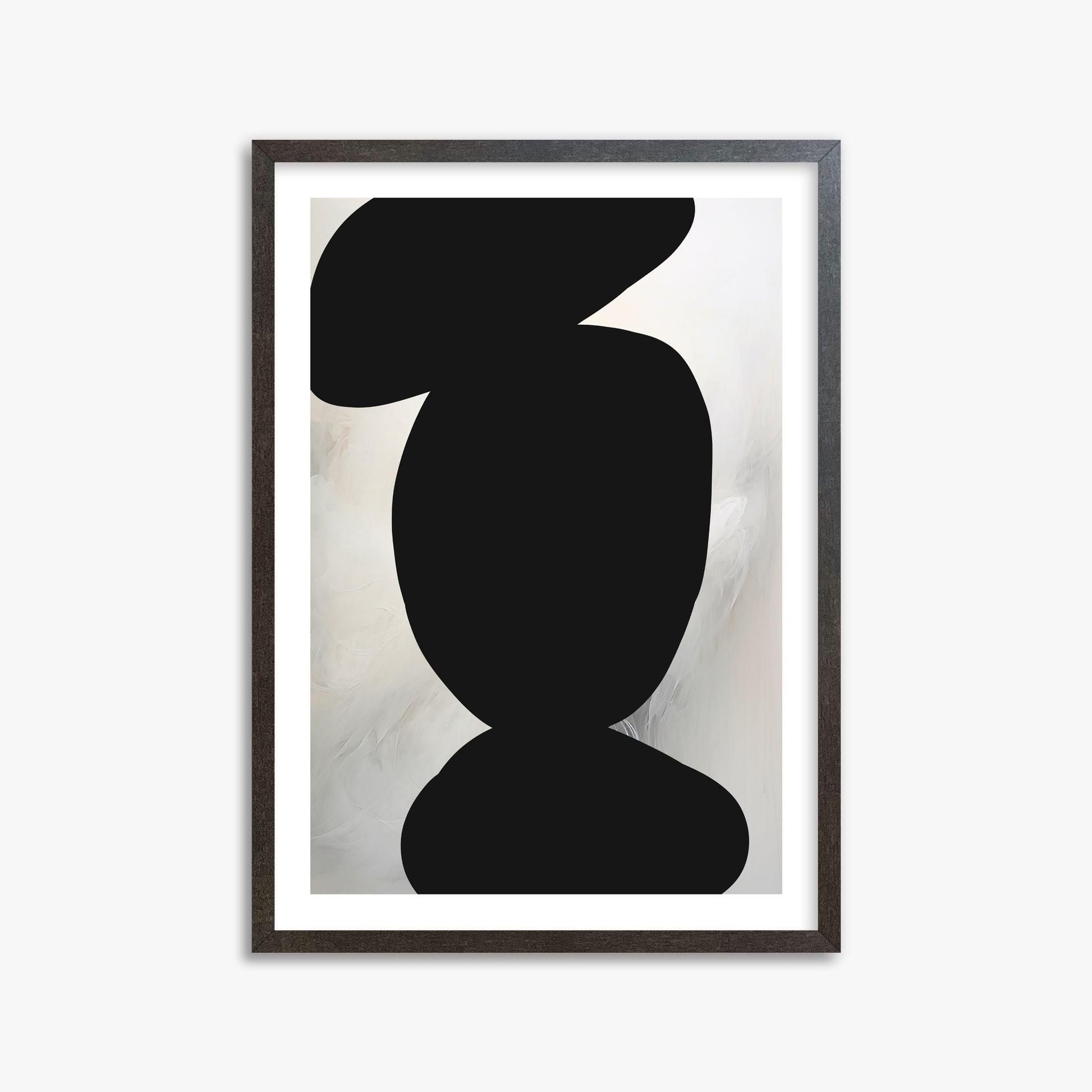 Silent Totem, 50x70cm Framed Art Reproduction With Espresso Frame