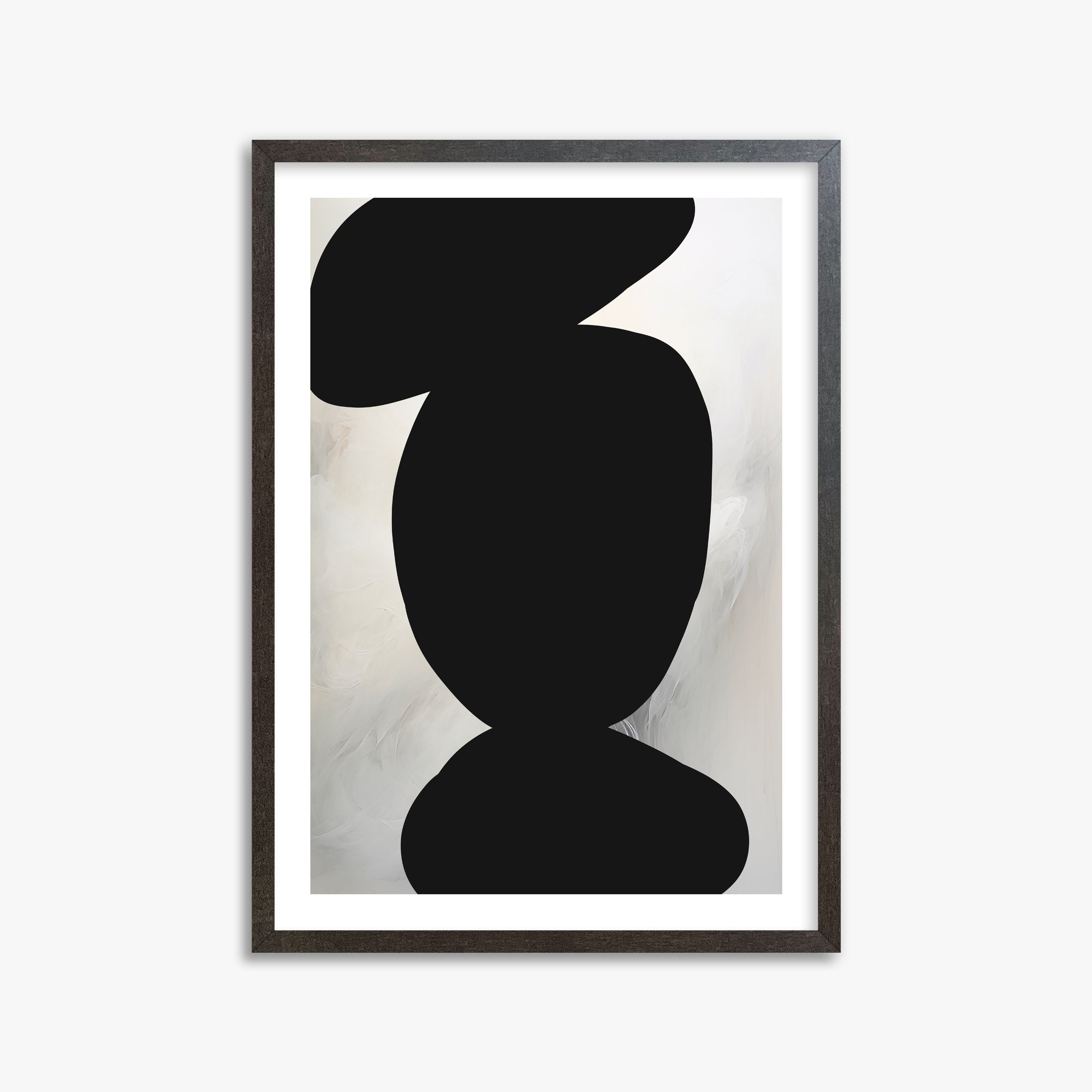 Silent Totem, 50x70cm Framed Art Reproduction With Espresso Frame