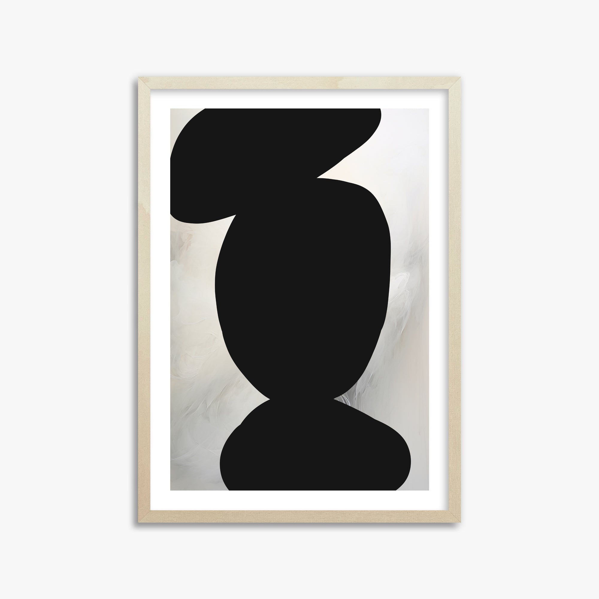 Silent Totem, 50x70cm Framed Art Reproduction With Lime Wood Frame