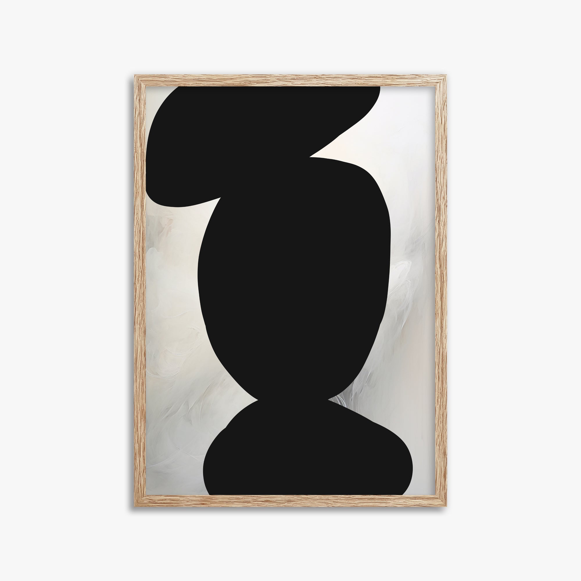 Silent Totem, 50x70cm Framed Art Reproduction With Raw Oak Frame