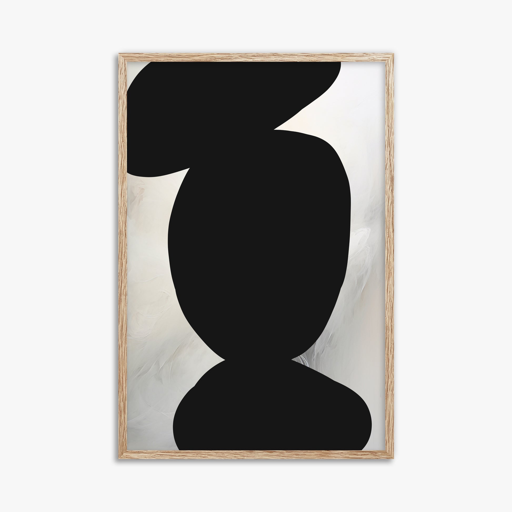 Silent Totem, 61x91cm Framed Art Reproduction With Raw Oak Frame