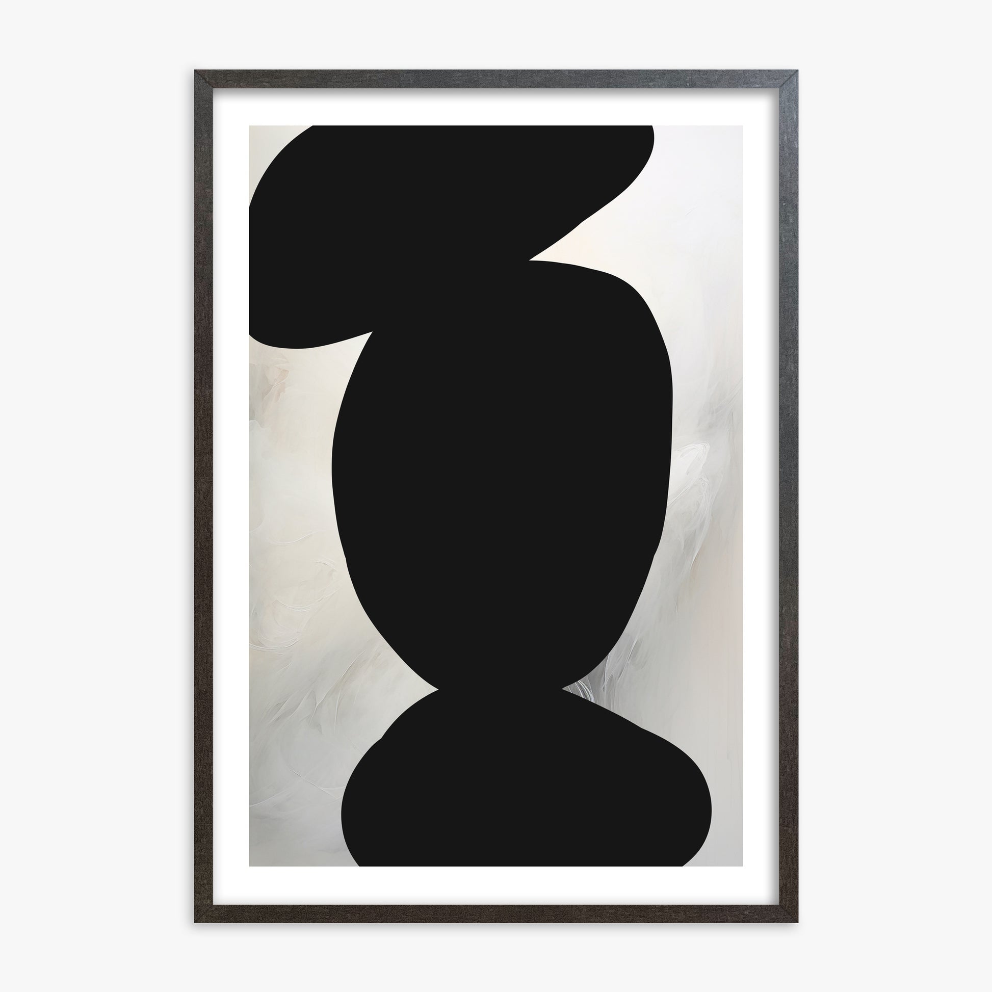 Silent Totem, 70x100cm Framed Art Reproduction With Espresso Frame