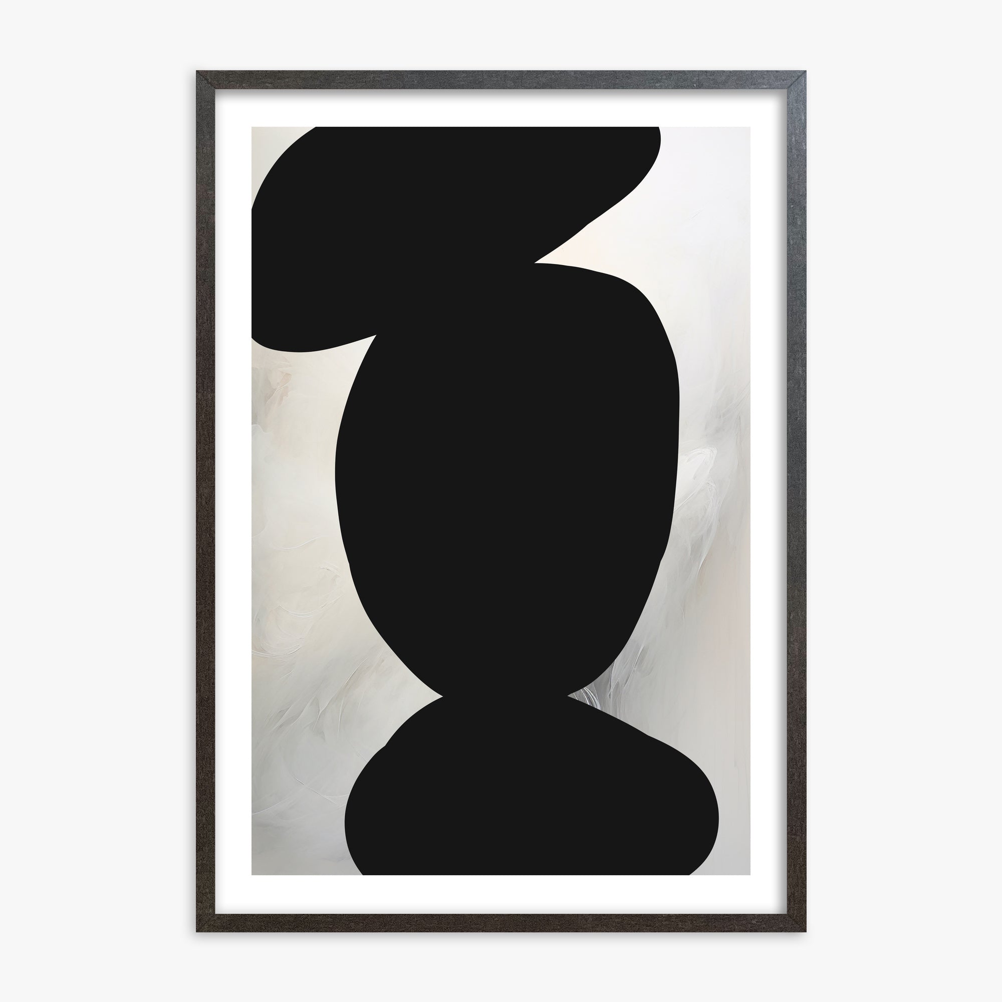 Silent Totem, 70x100cm Framed Art Reproduction With Espresso Frame