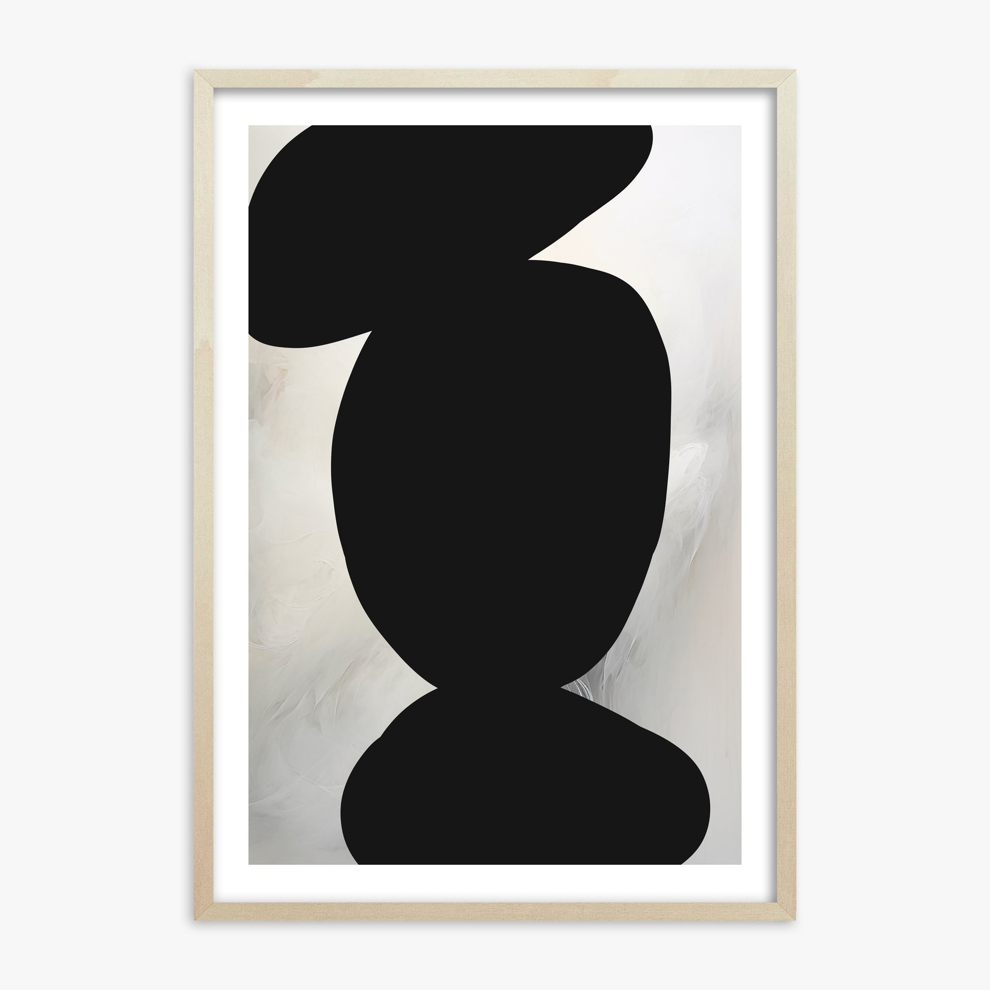 Silent Totem, 70x100cm Framed Art Reproduction With Lime Wood Frame