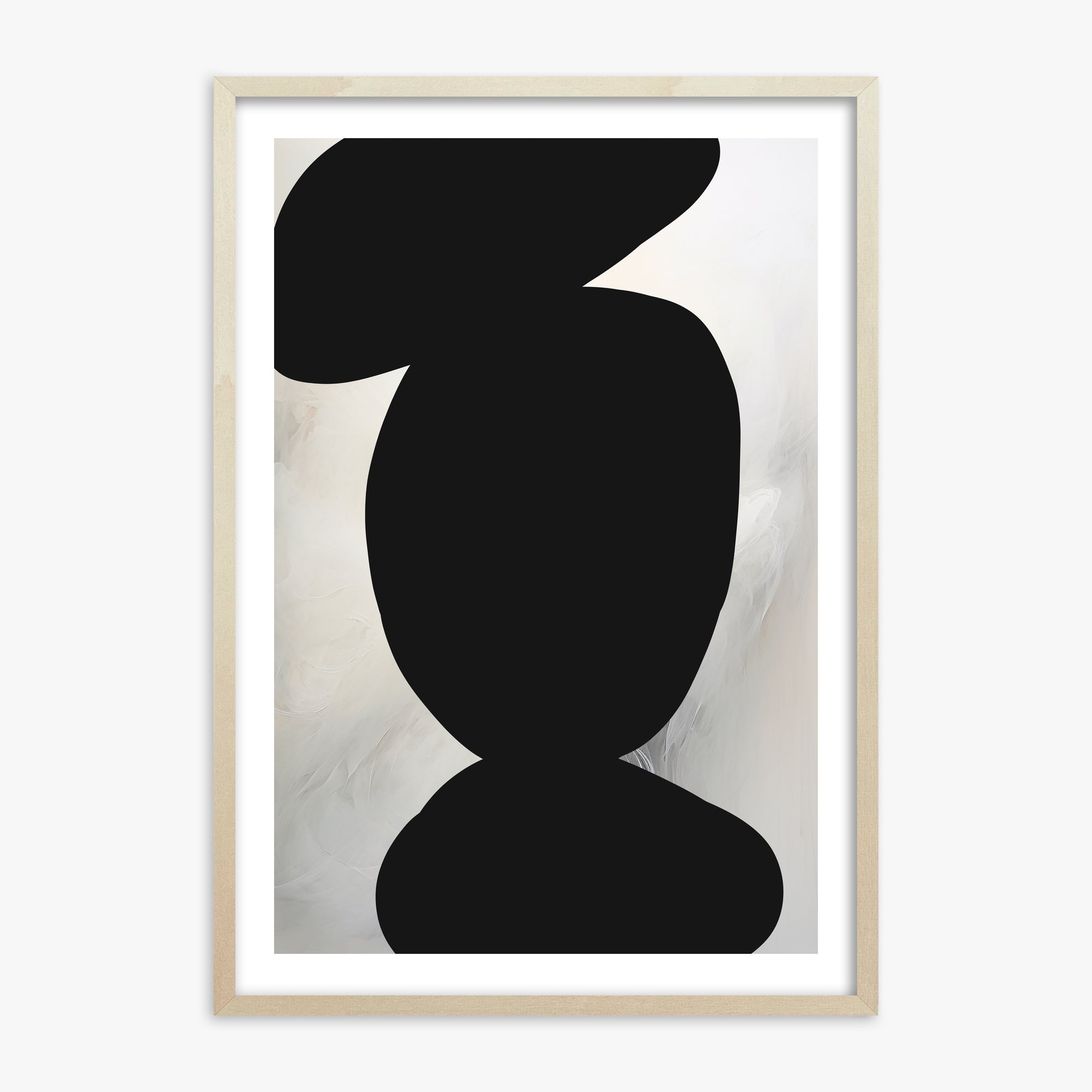 Silent Totem, 70x100cm Framed Art Reproduction With Lime Wood Frame