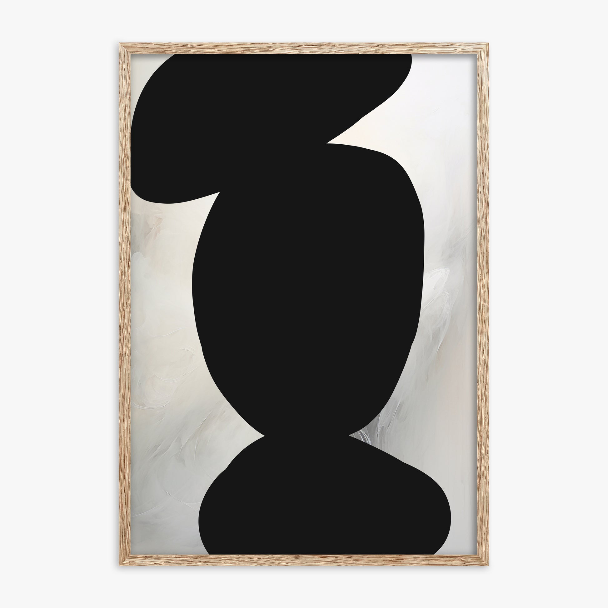Silent Totem, 70x100cm Framed Art Reproduction With Raw Oak Frame