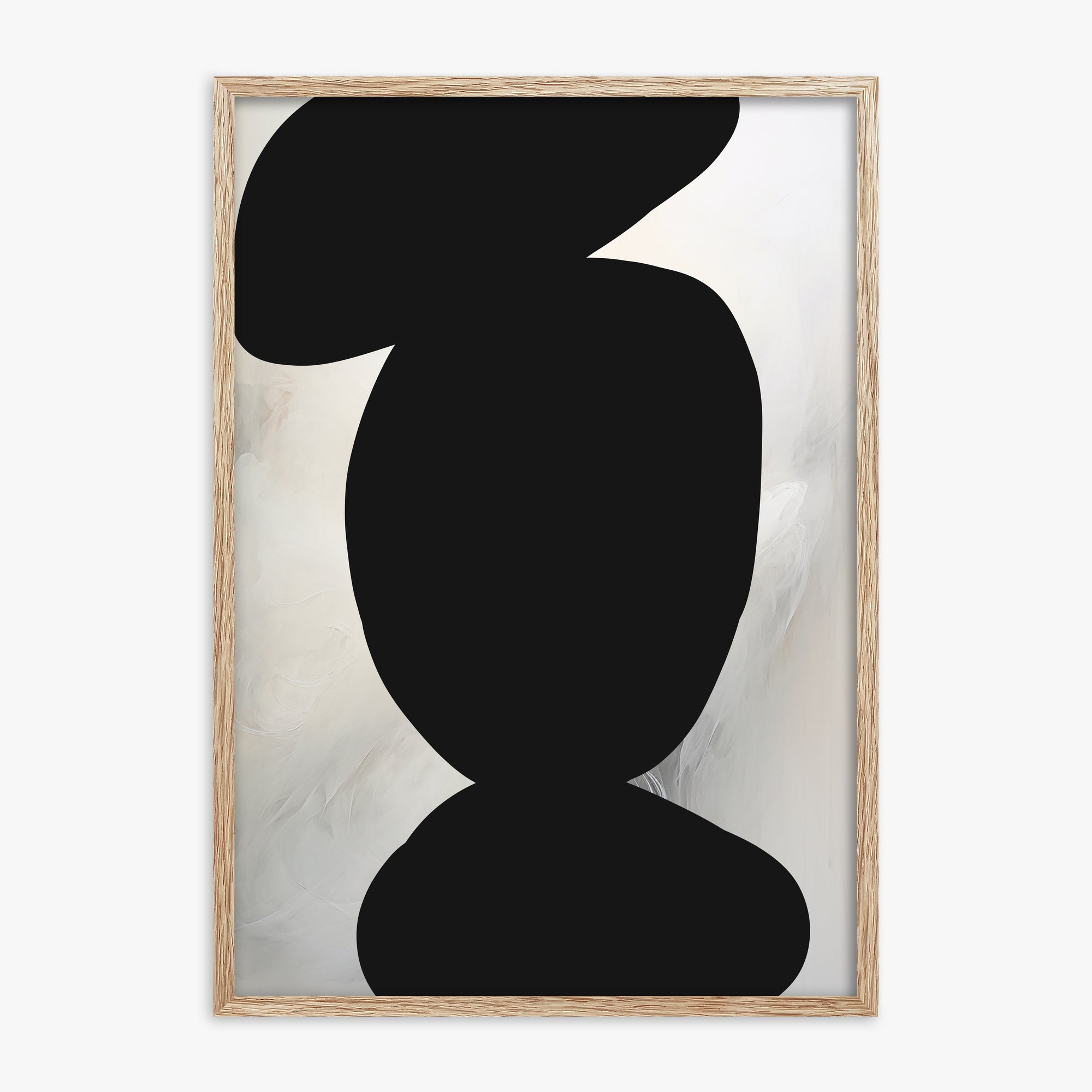 Silent Totem, 70x100cm Framed Art Reproduction With Raw Oak Frame