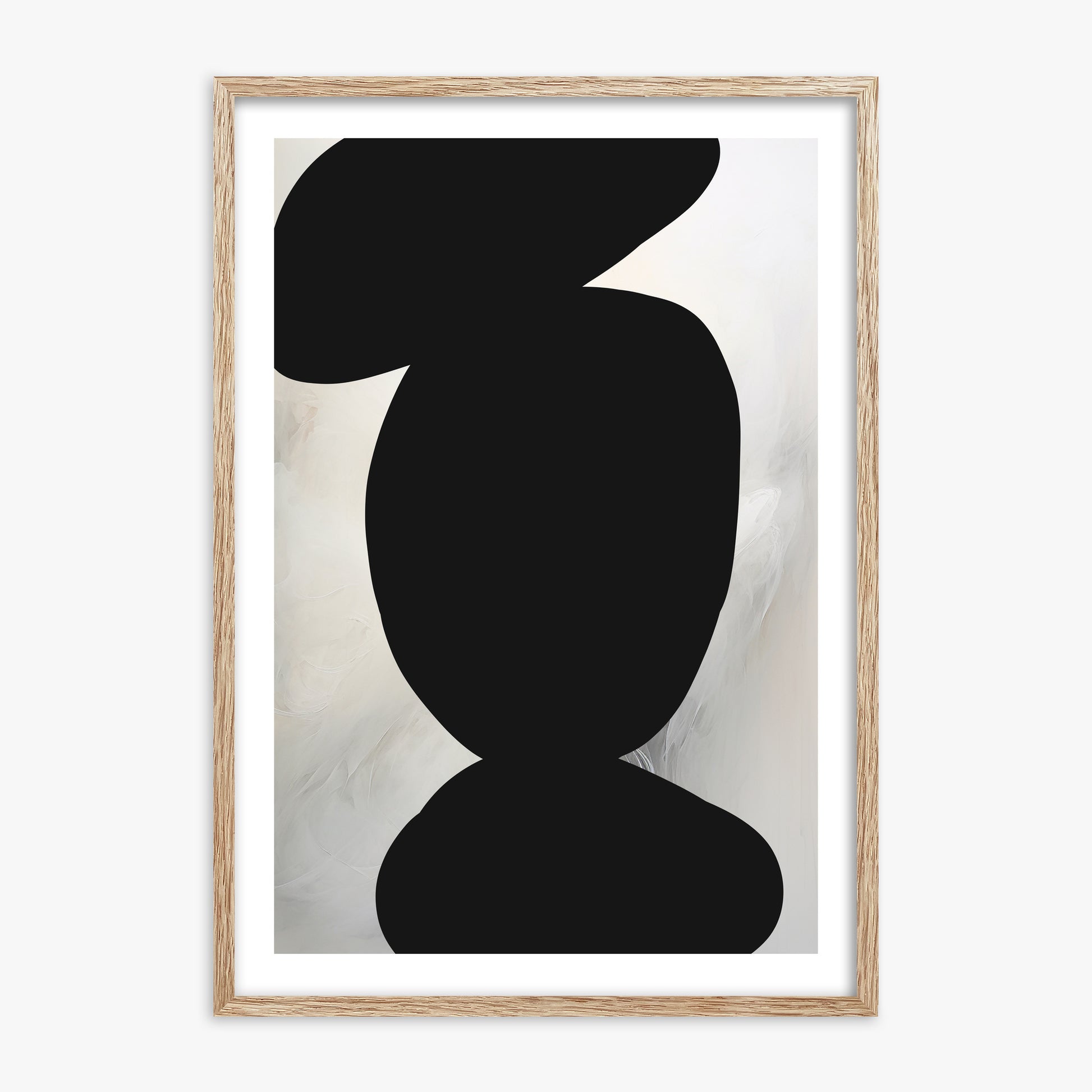 Silent Totem, 70x100cm Framed Art Reproduction With Raw Oak Frame