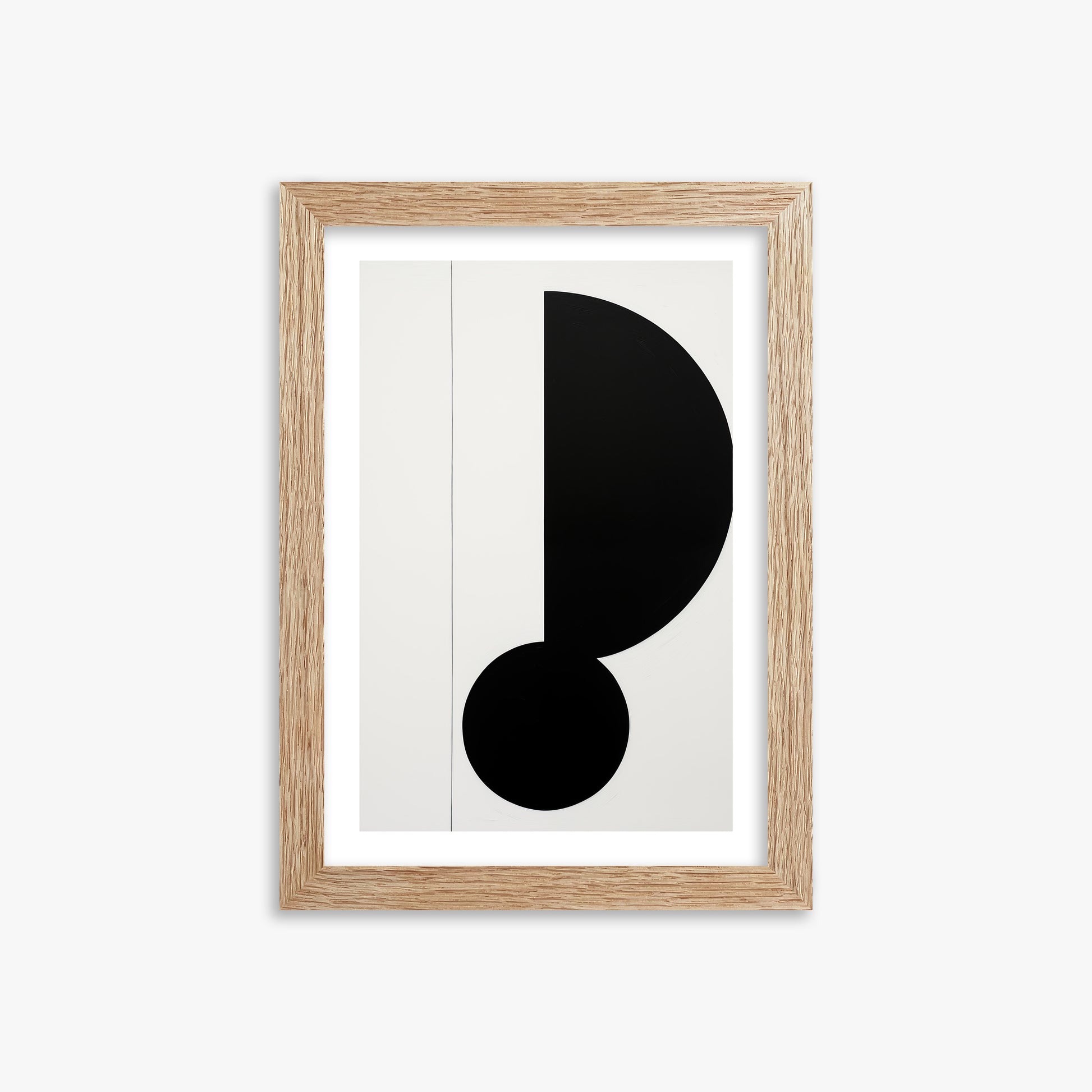 Rhythm in Silence, 21x30cm Framed Art Reproduction With Raw Oak Frame