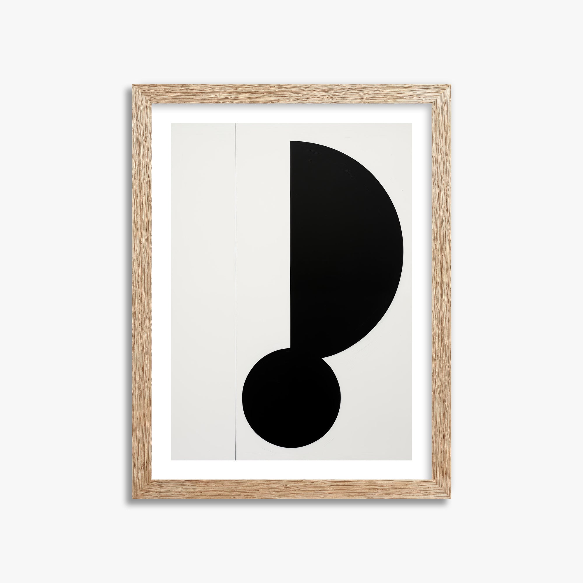 Rhythm in Silence, 30x40cm Framed Art Reproduction With Raw Oak Frame