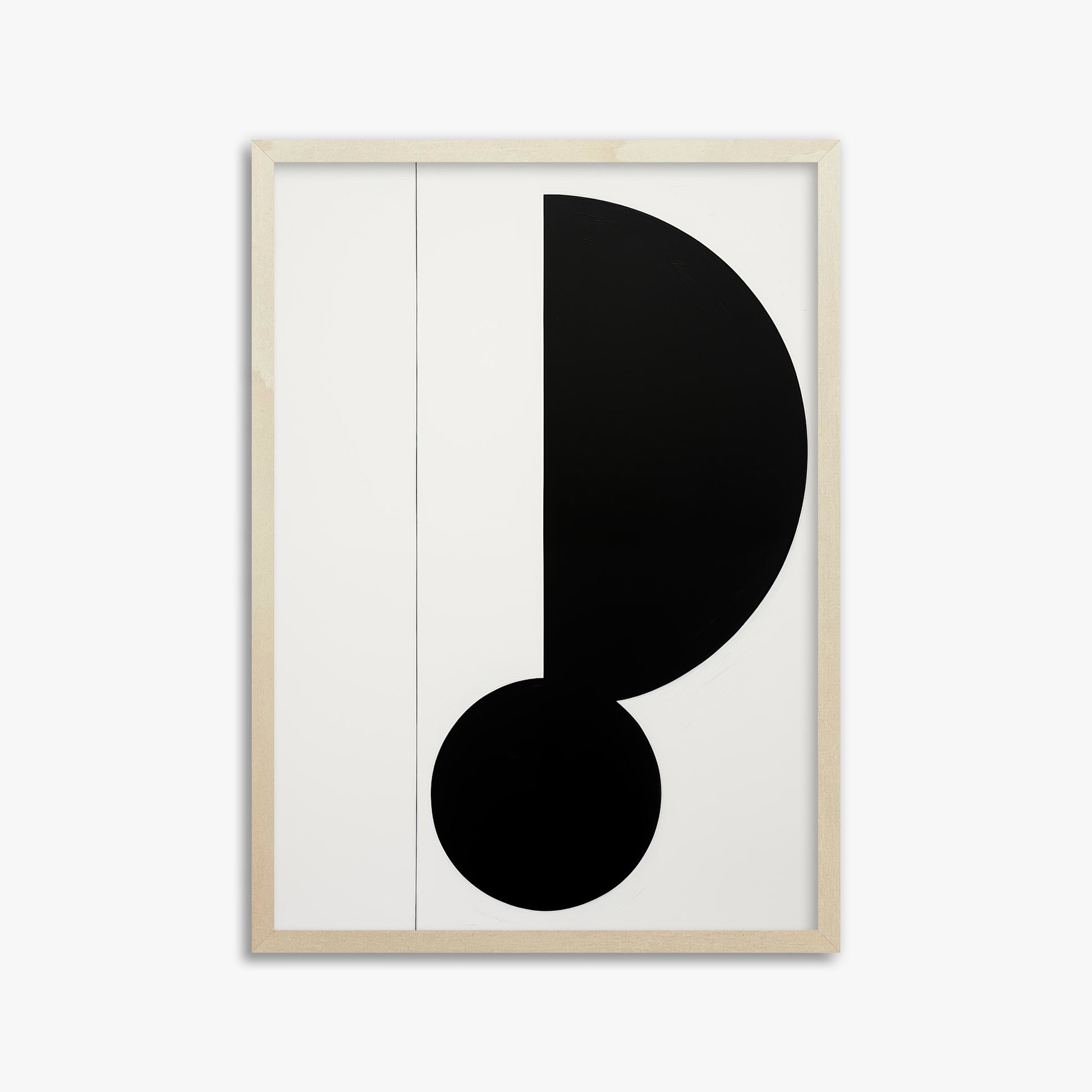 Rhythm in Silence, 50x70cm Framed Art Reproduction With Lime Wood Frame