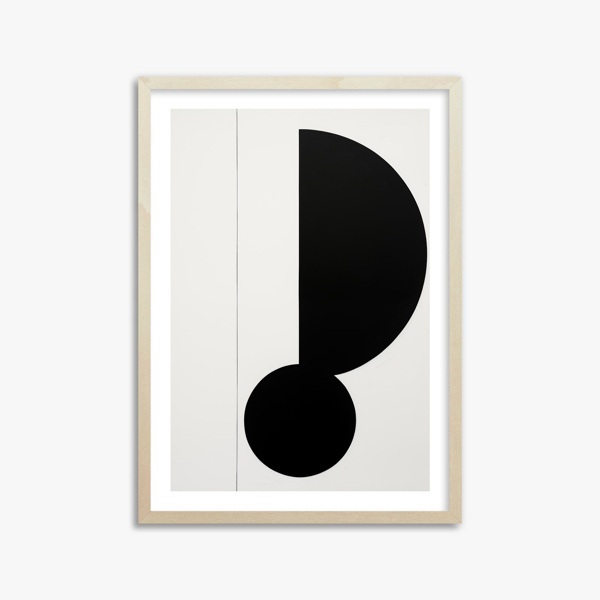 Rhythm in Silence, 50x70cm Framed Art Reproduction With Lime Wood Frame
