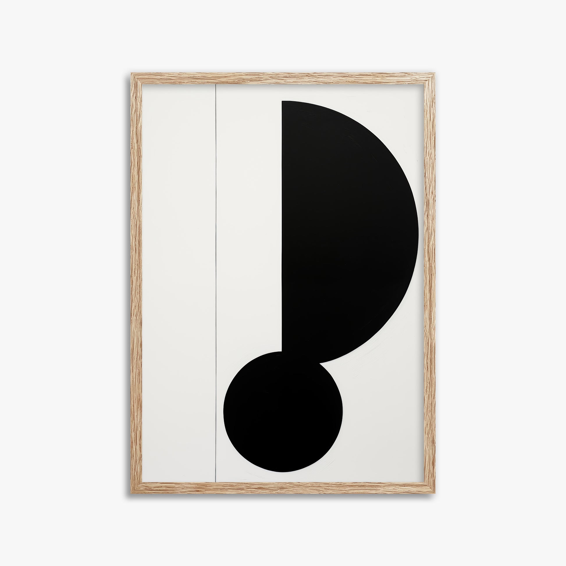Rhythm in Silence, 50x70cm Framed Art Reproduction With Raw Oak Frame
