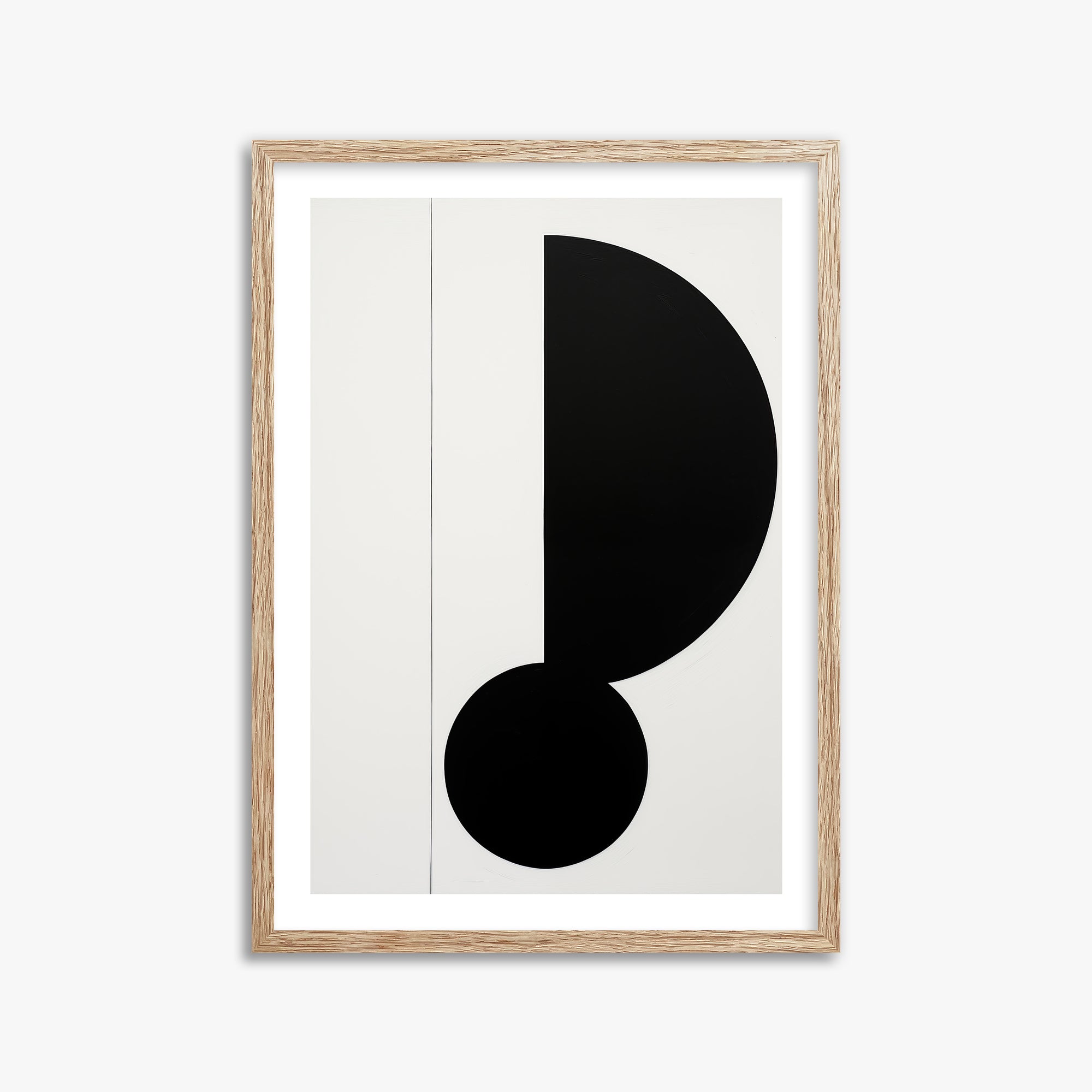Rhythm in Silence, 50x70cm Framed Art Reproduction With Raw Oak Frame