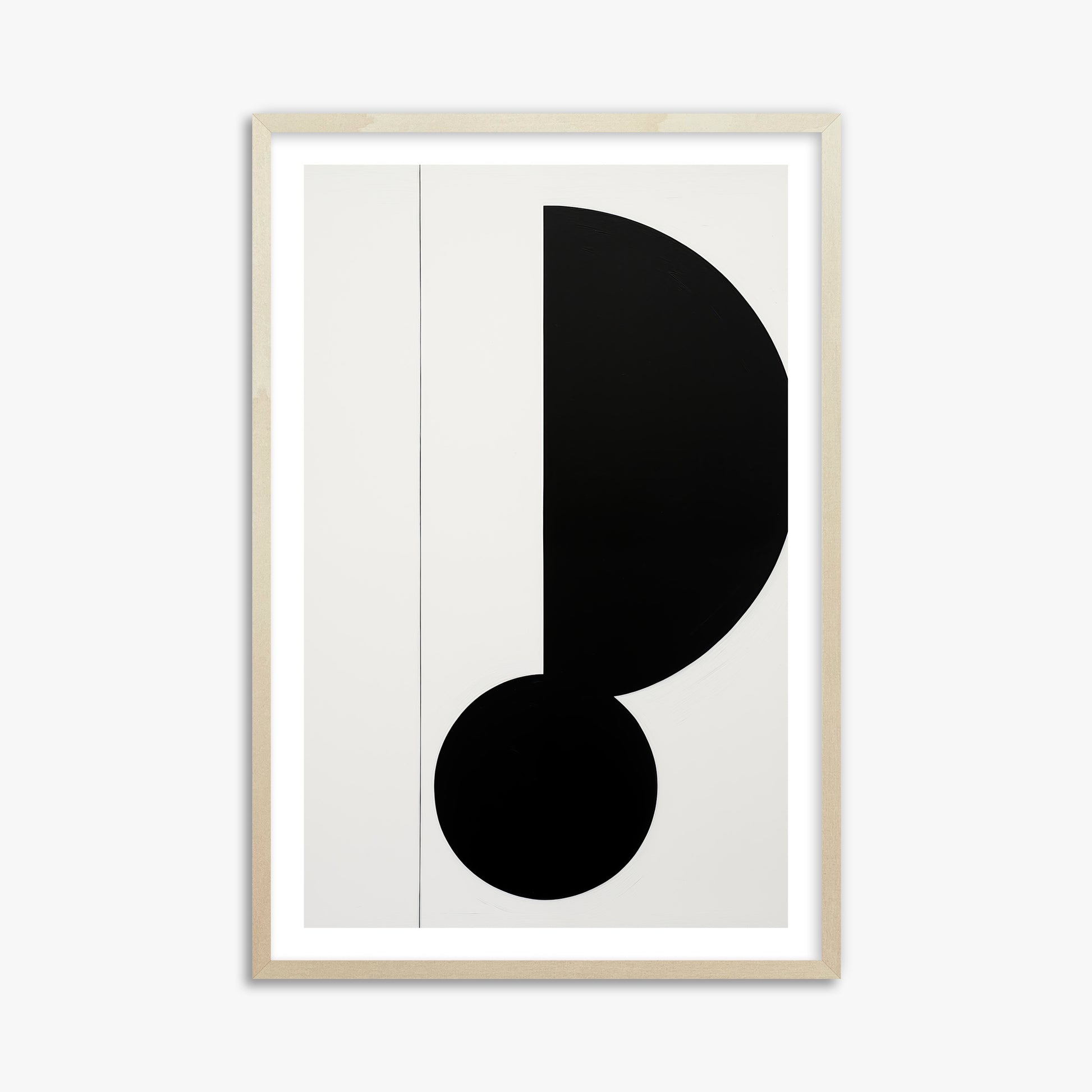 Rhythm in Silence, 61x91cm Framed Art Reproduction With Lime Wood Frame