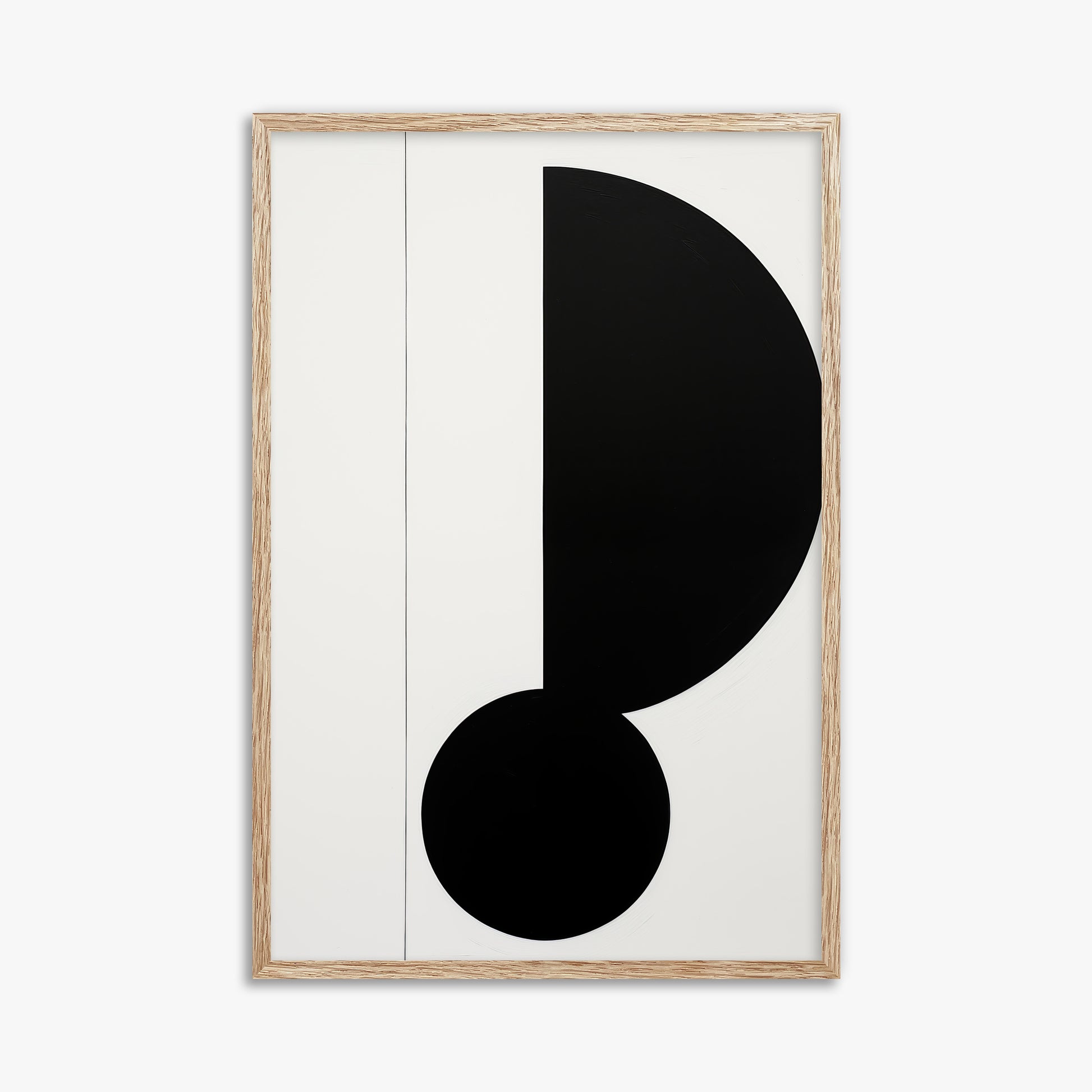 Rhythm in Silence, 61x91cm Framed Art Reproduction With Raw Oak Frame