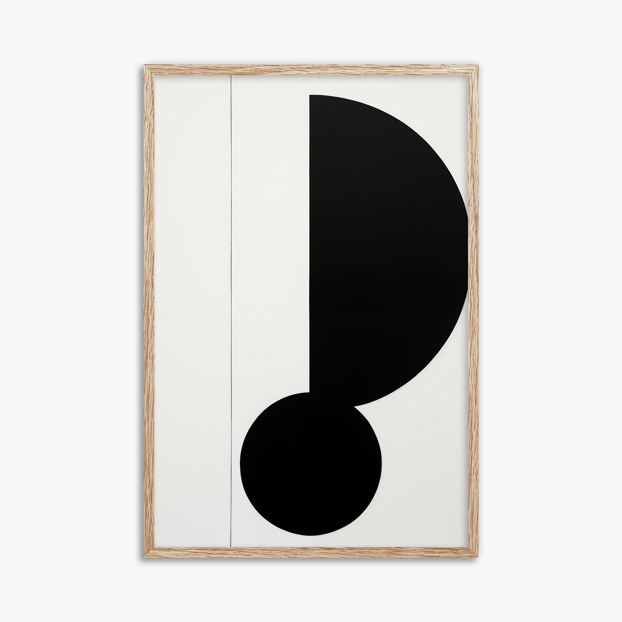 Rhythm in Silence, 61x91cm Framed Art Reproduction With Raw Oak Frame