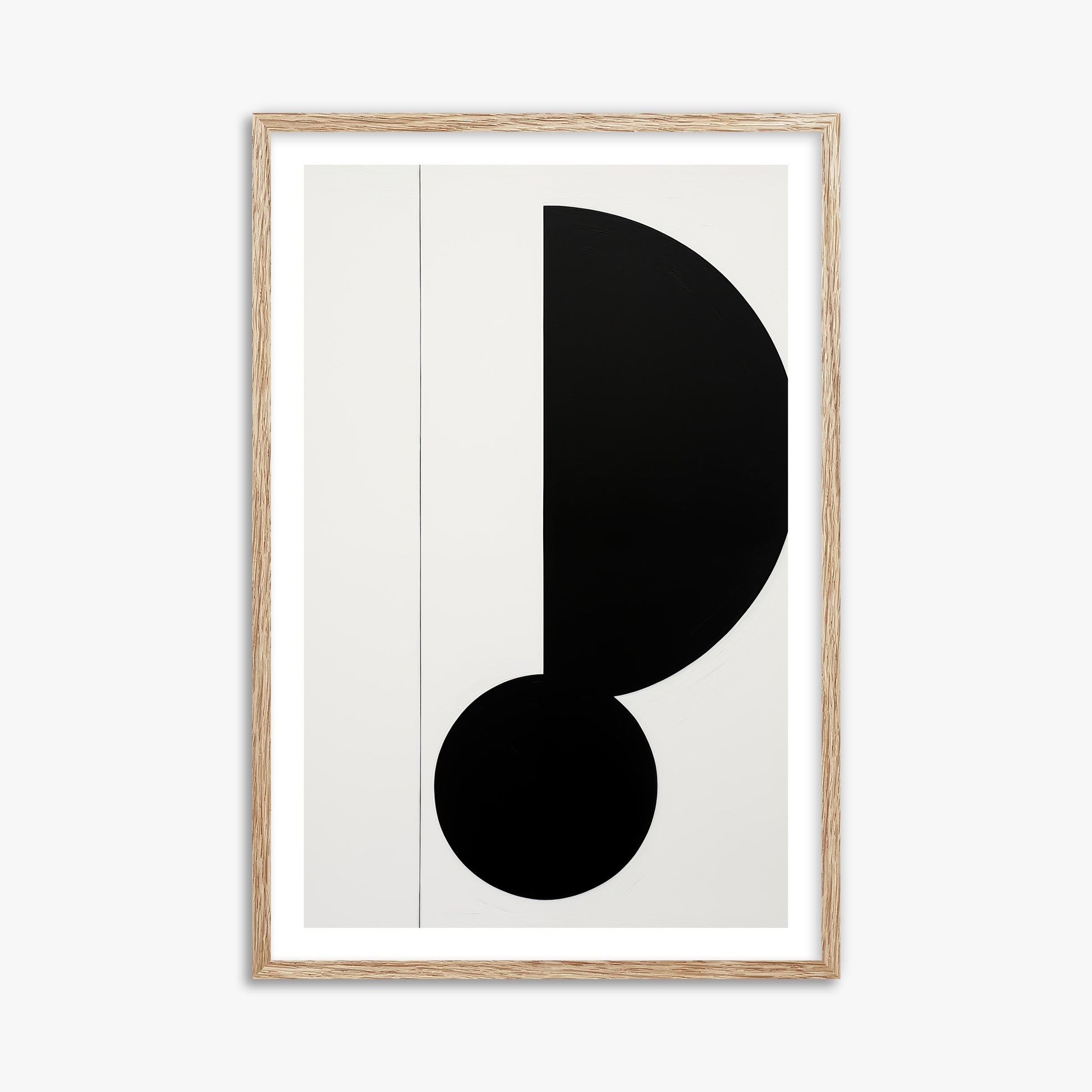 Rhythm in Silence, 61x91cm Framed Art Reproduction With Raw Oak Frame