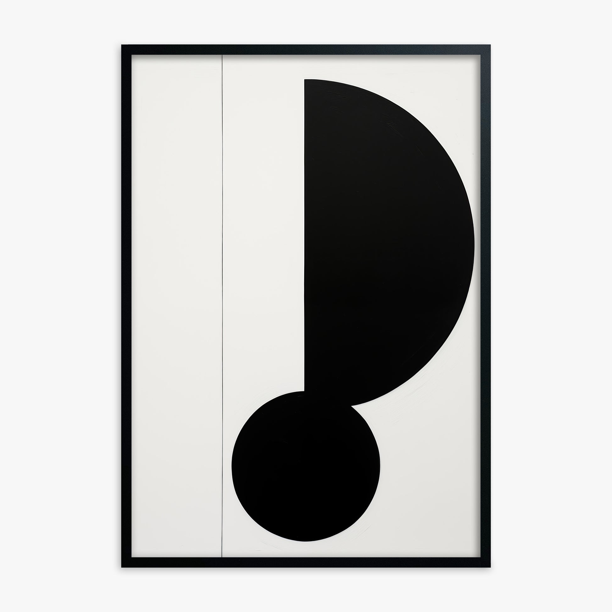 Rhythm in Silence, Black Framed Poster With Black Frame