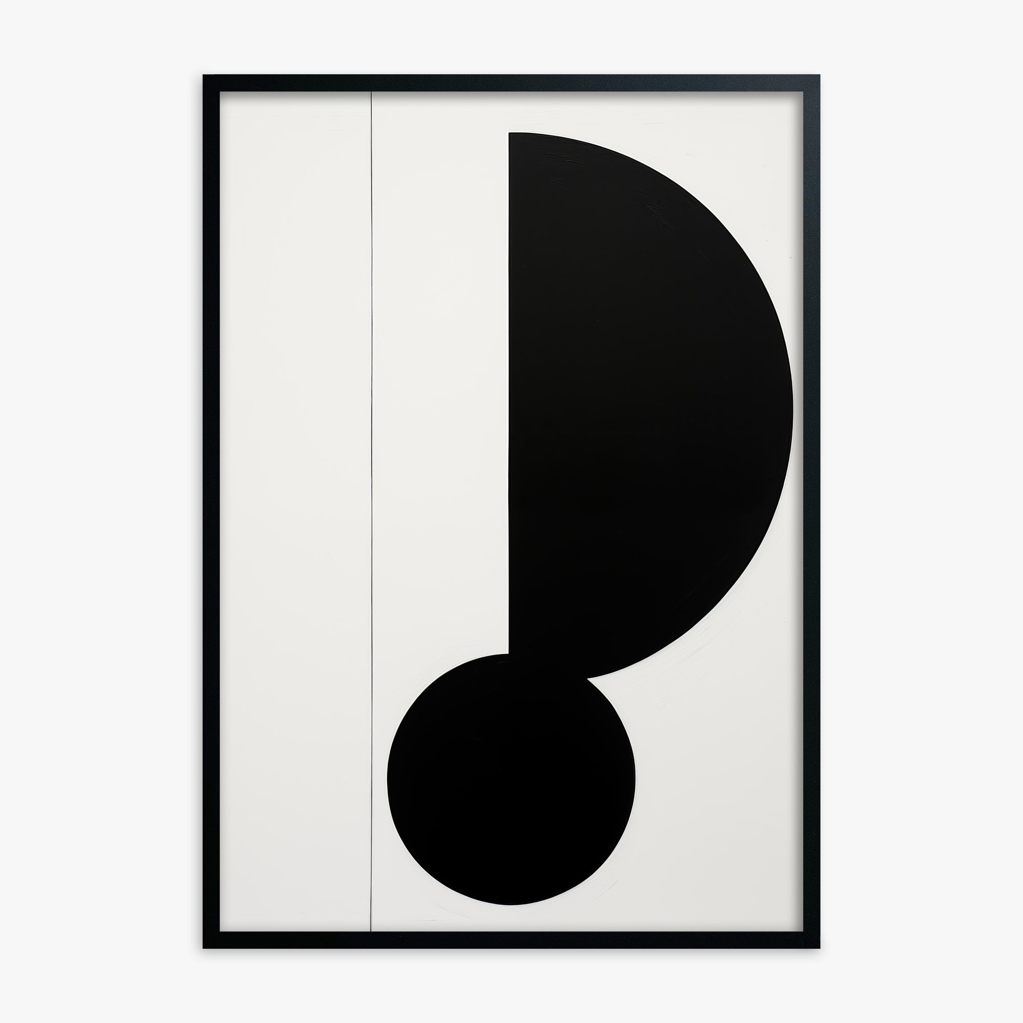 Rhythm in Silence, Black Framed Poster With Black Frame