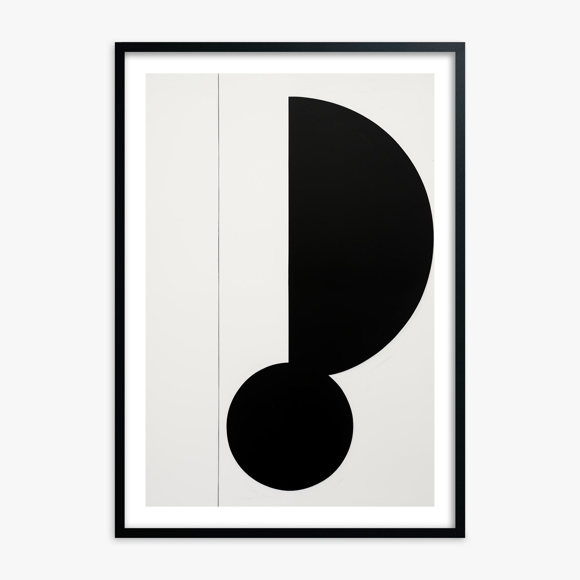 Rhythm in Silence, Black Framed Poster With Black Frame
