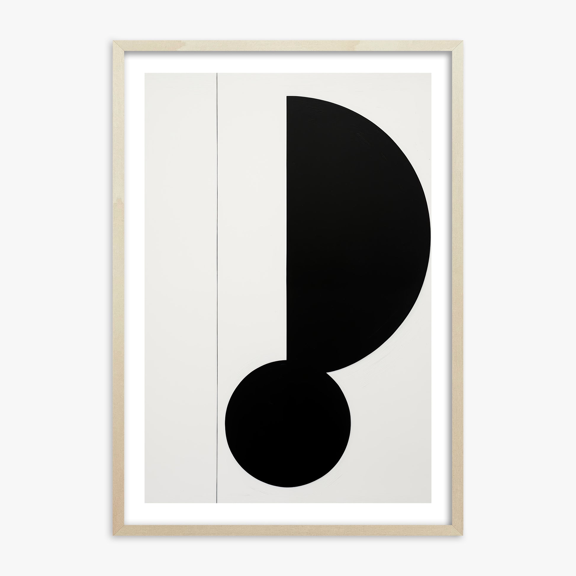 Rhythm in Silence, 70x100cm Framed Art Reproduction With Lime Wood Frame