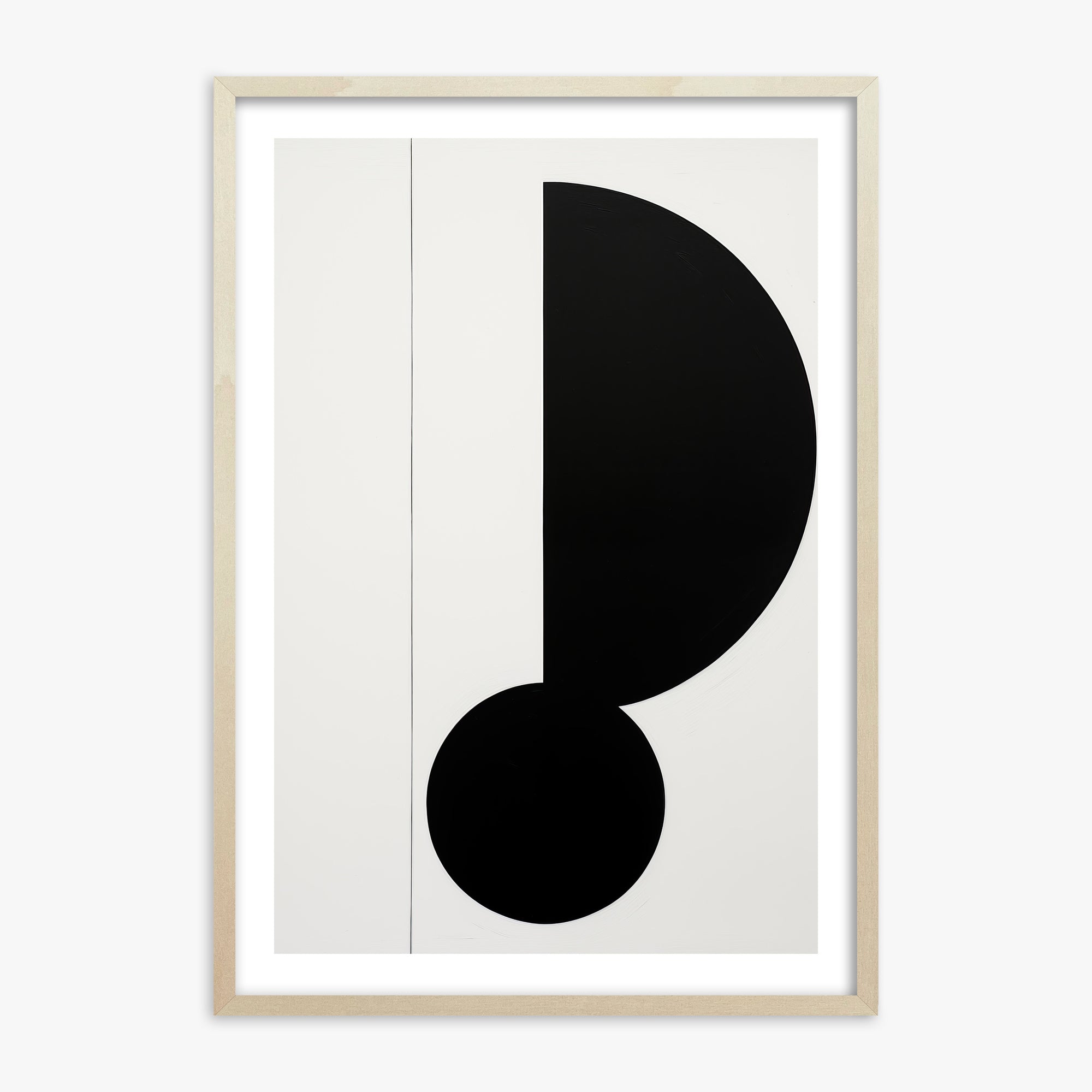 Rhythm in Silence, 70x100cm Framed Art Reproduction With Lime Wood Frame