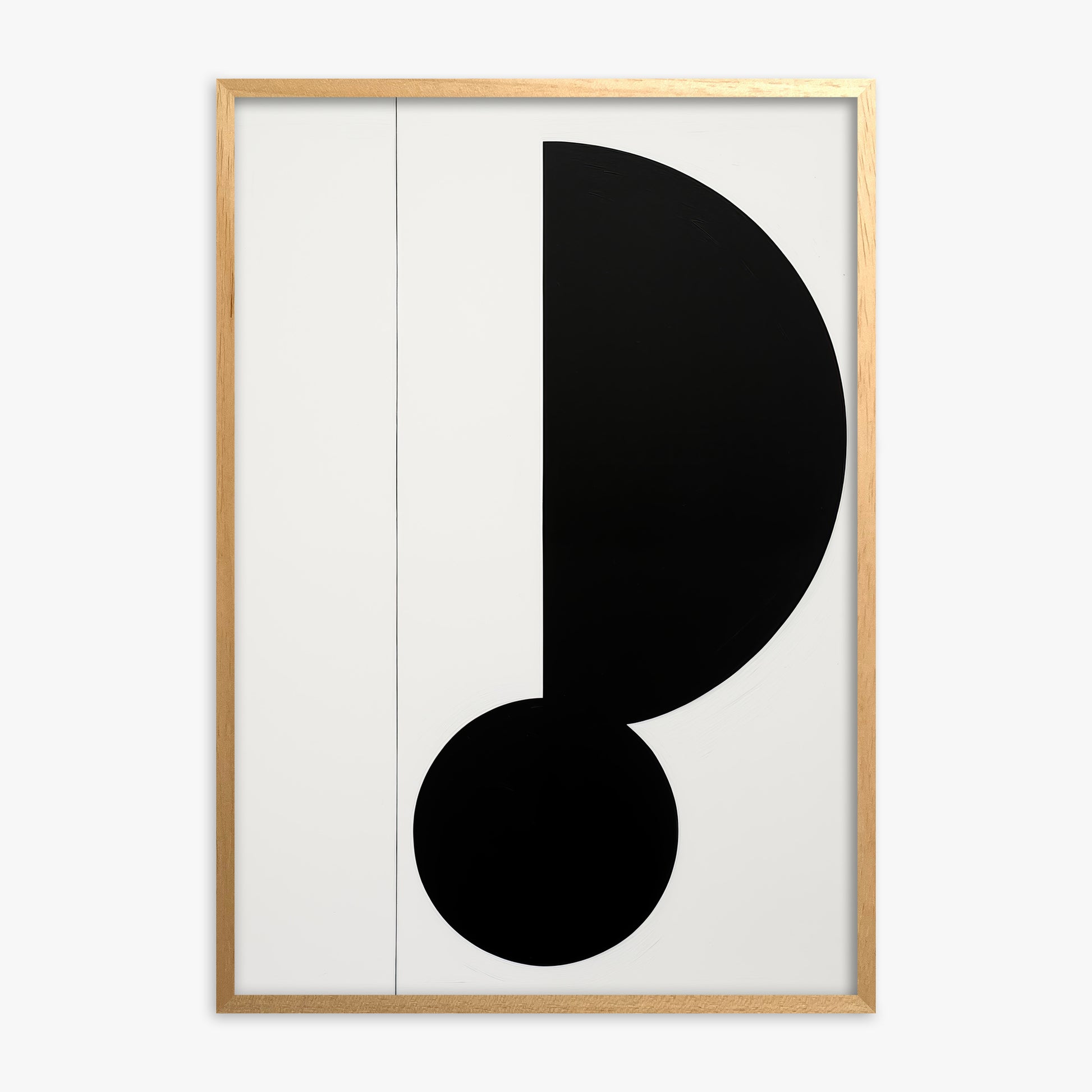 Rhythm in Silence, Oak Framed Poster With Oak Frame