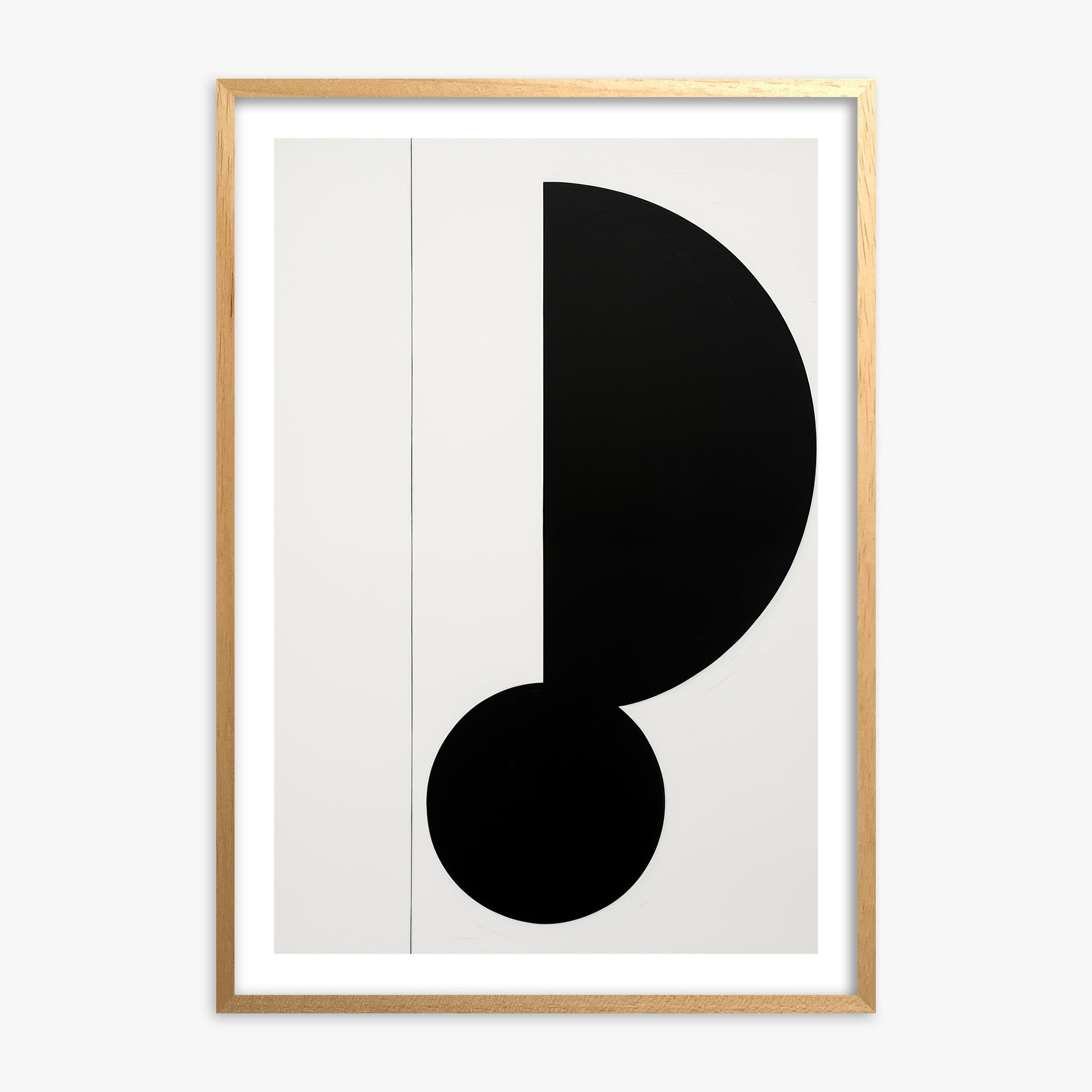 Rhythm in Silence, Oak Framed Poster With Oak Frame