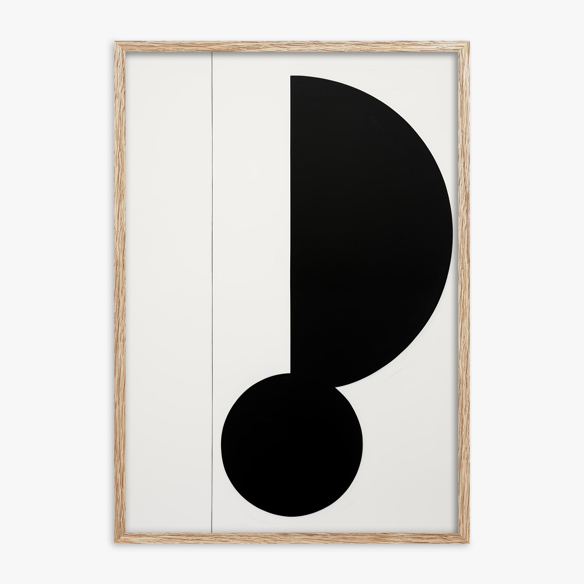 Rhythm in Silence, 70x100cm Framed Art Reproduction With Raw Oak Frame