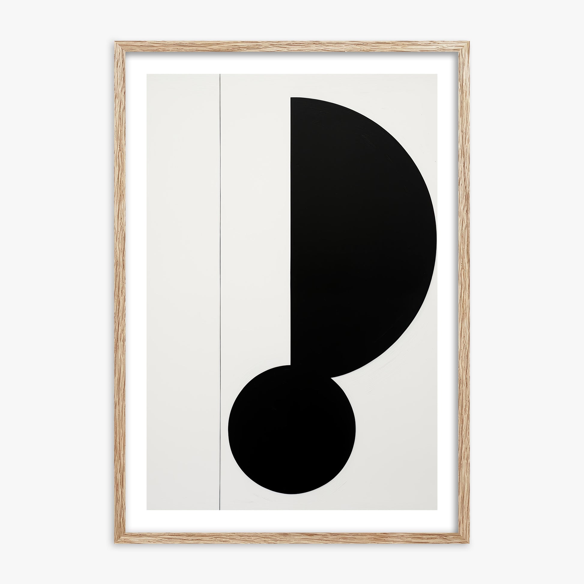 Rhythm in Silence, 70x100cm Framed Art Reproduction With Raw Oak Frame