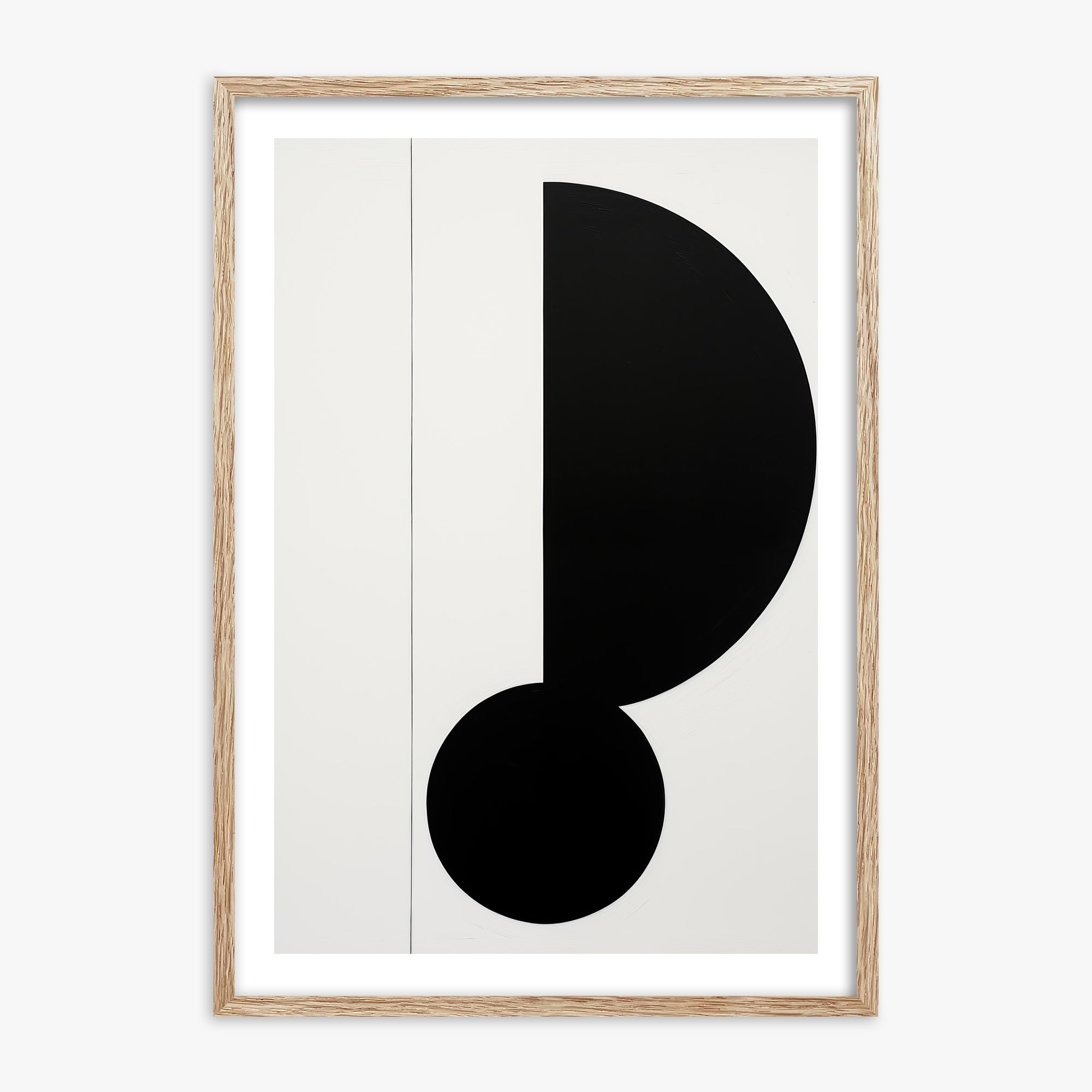 Rhythm in Silence, 70x100cm Framed Art Reproduction With Raw Oak Frame