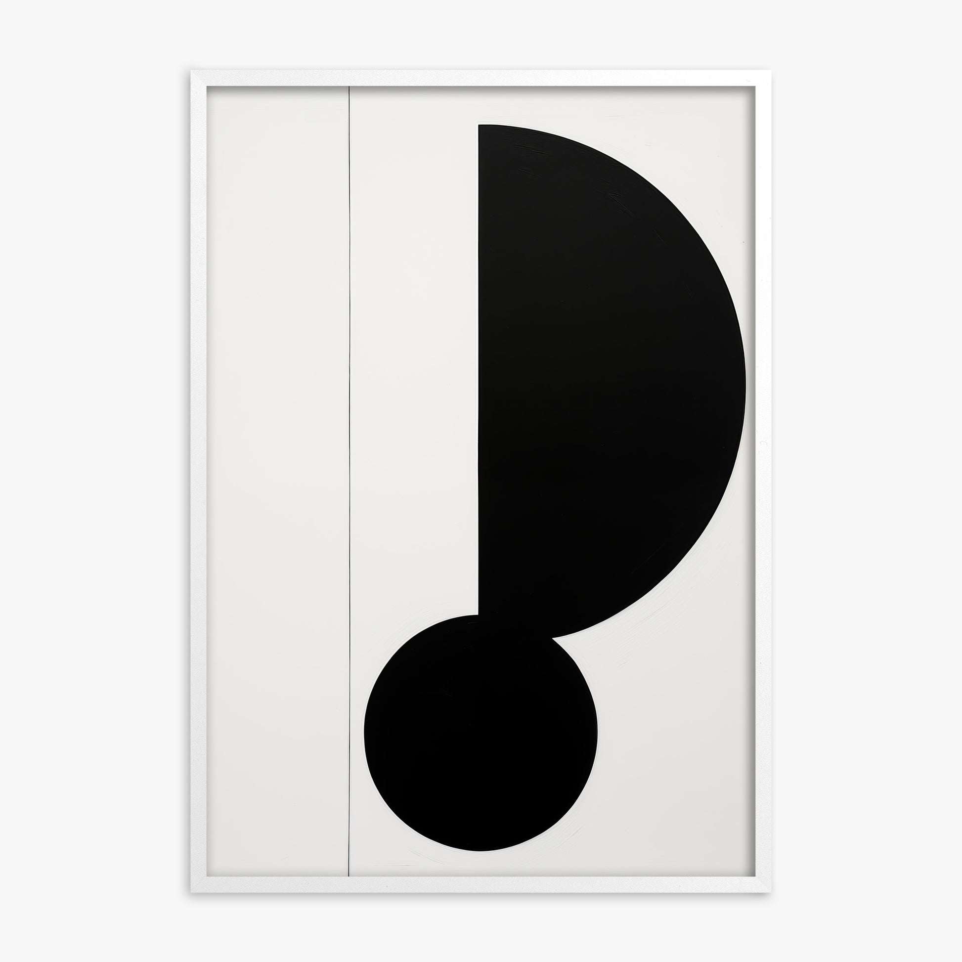 Rhythm in Silence, White Framed Poster With White Frame