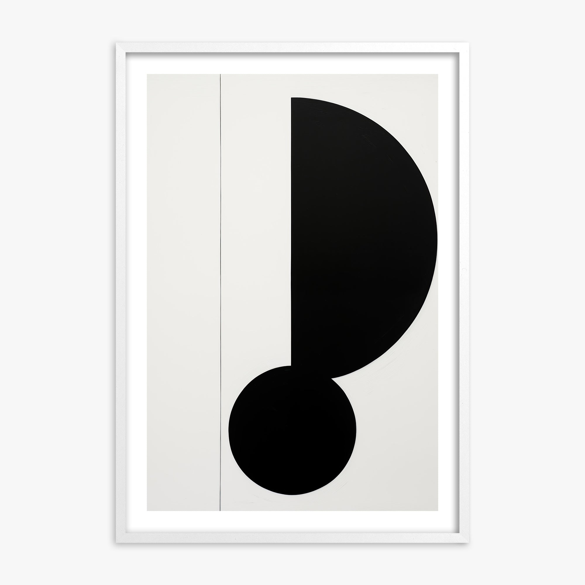 Rhythm in Silence, White Framed Poster With White Frame