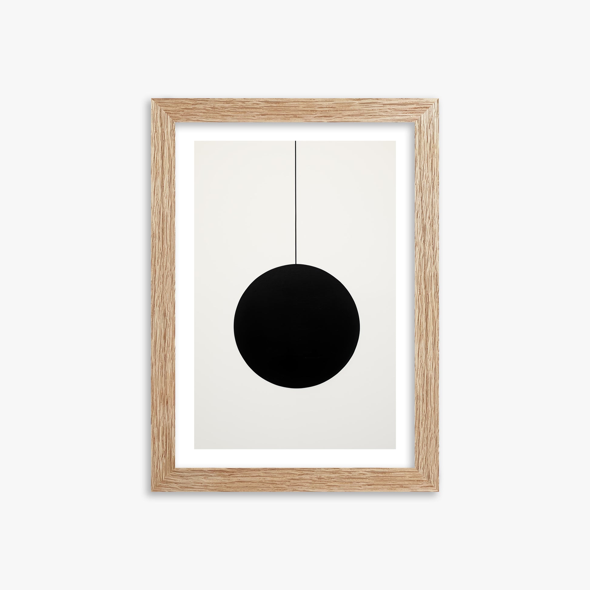 Midnight Pendulum, 21x30cm Framed Art Reproduction With Raw Oak Frame