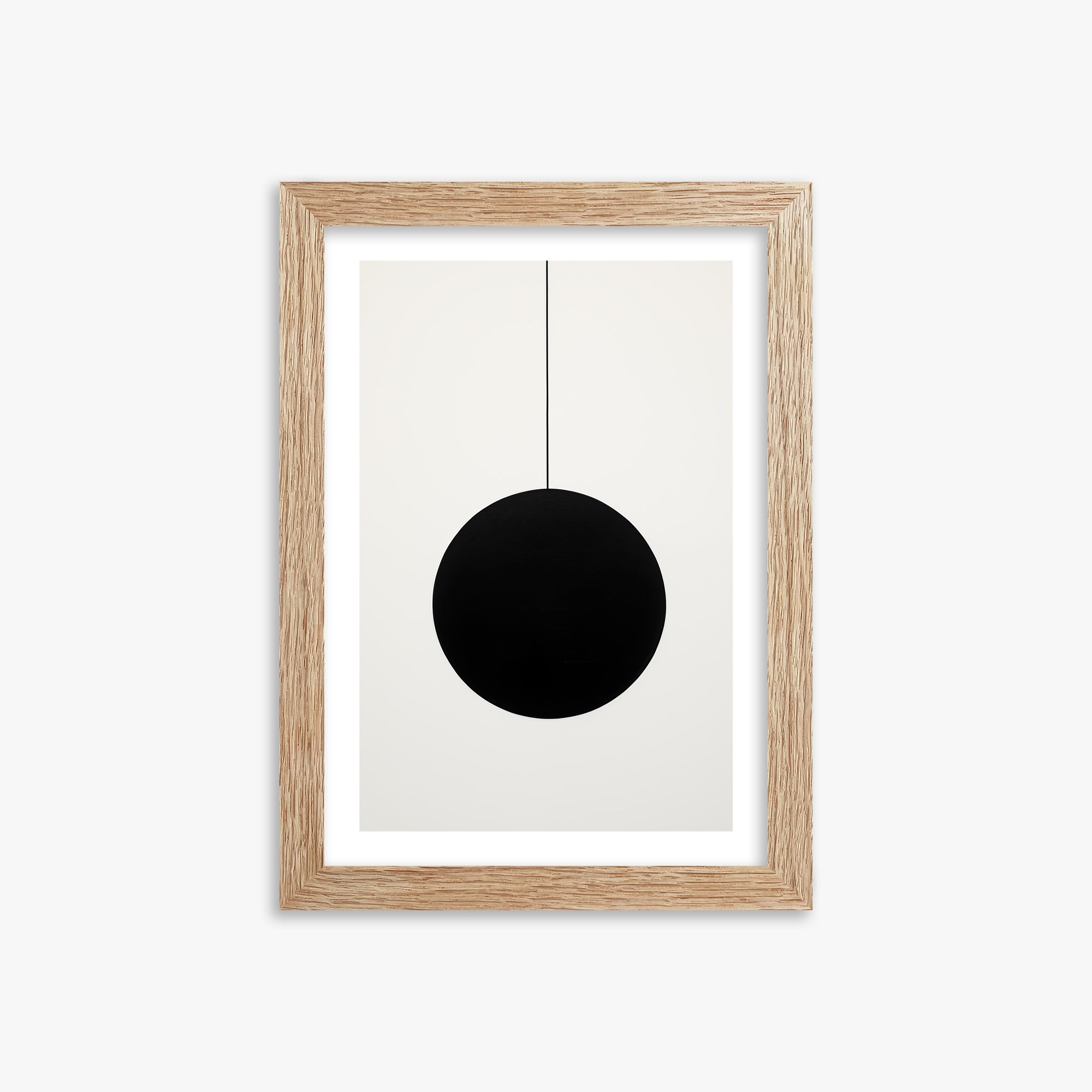 Midnight Pendulum, 21x30cm Framed Art Reproduction With Raw Oak Frame