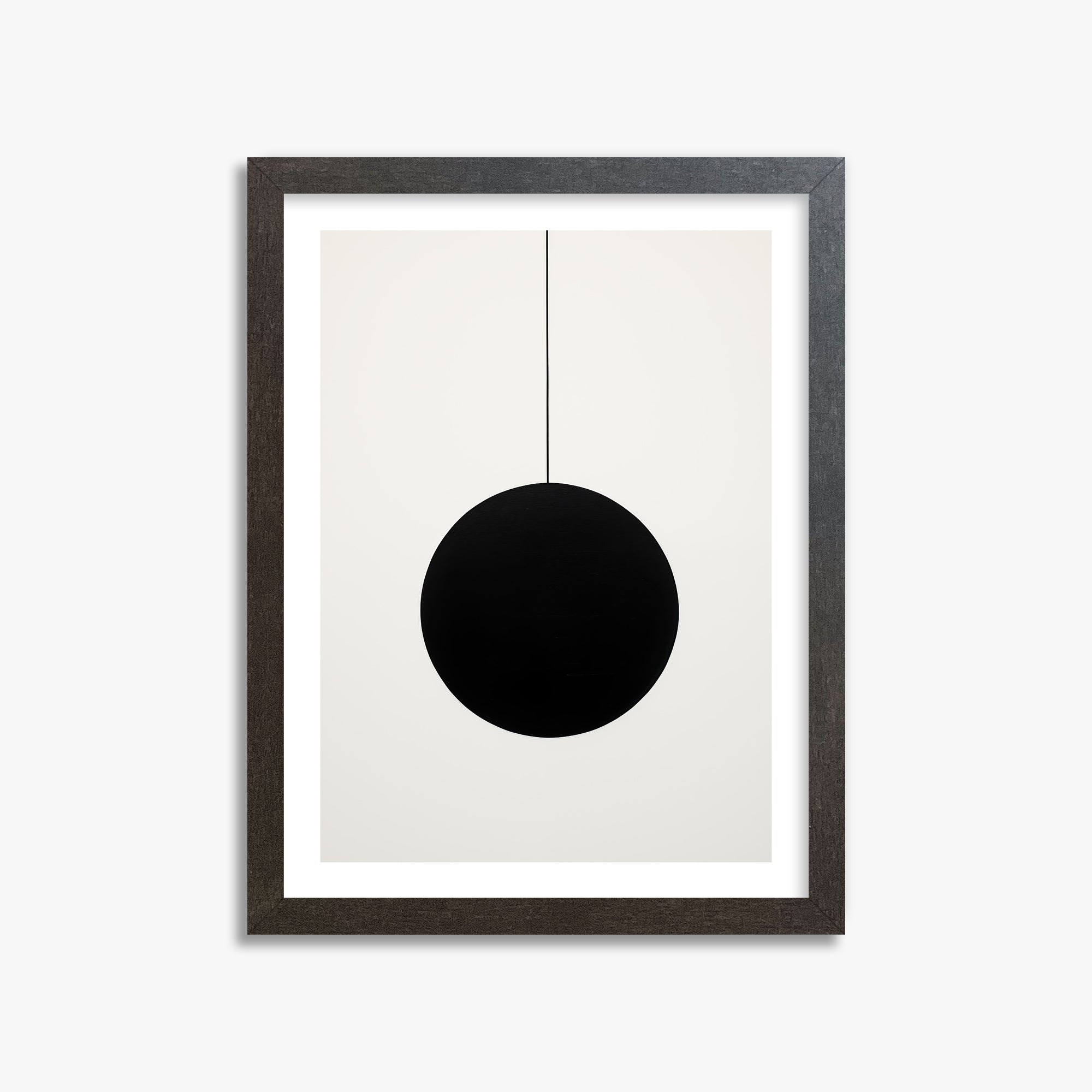 Midnight Pendulum, 30x40cm Framed Art Reproduction With Espresso Frame