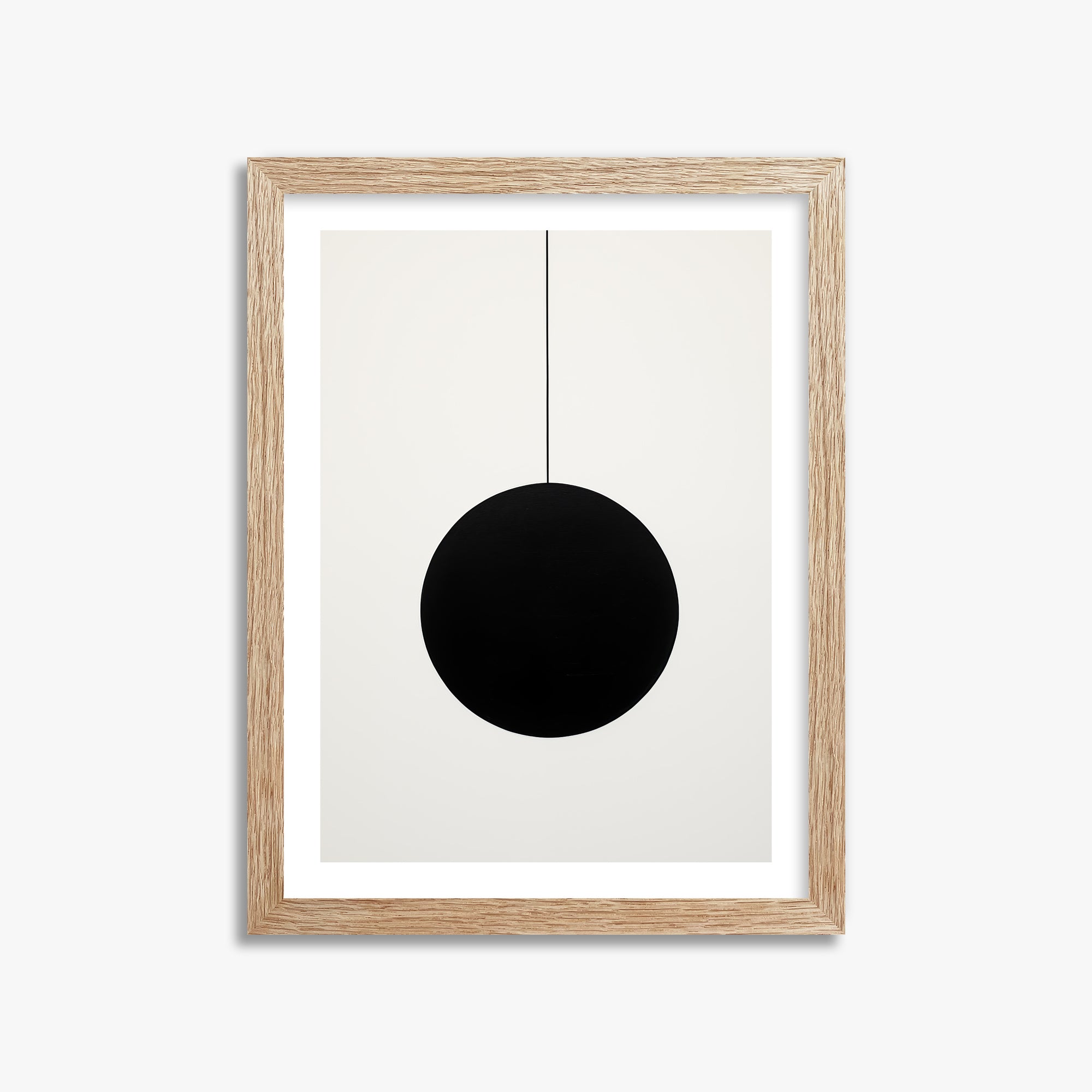 Midnight Pendulum, 30x40cm Framed Art Reproduction With Raw Oak Frame