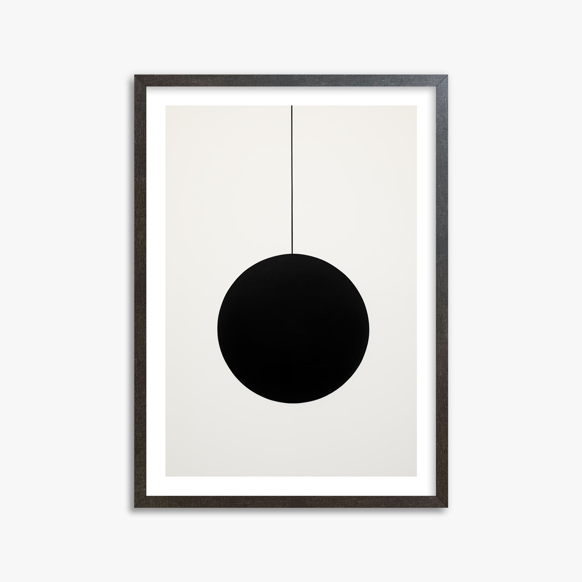 Midnight Pendulum, 50x70cm Framed Art Reproduction With Espresso Frame
